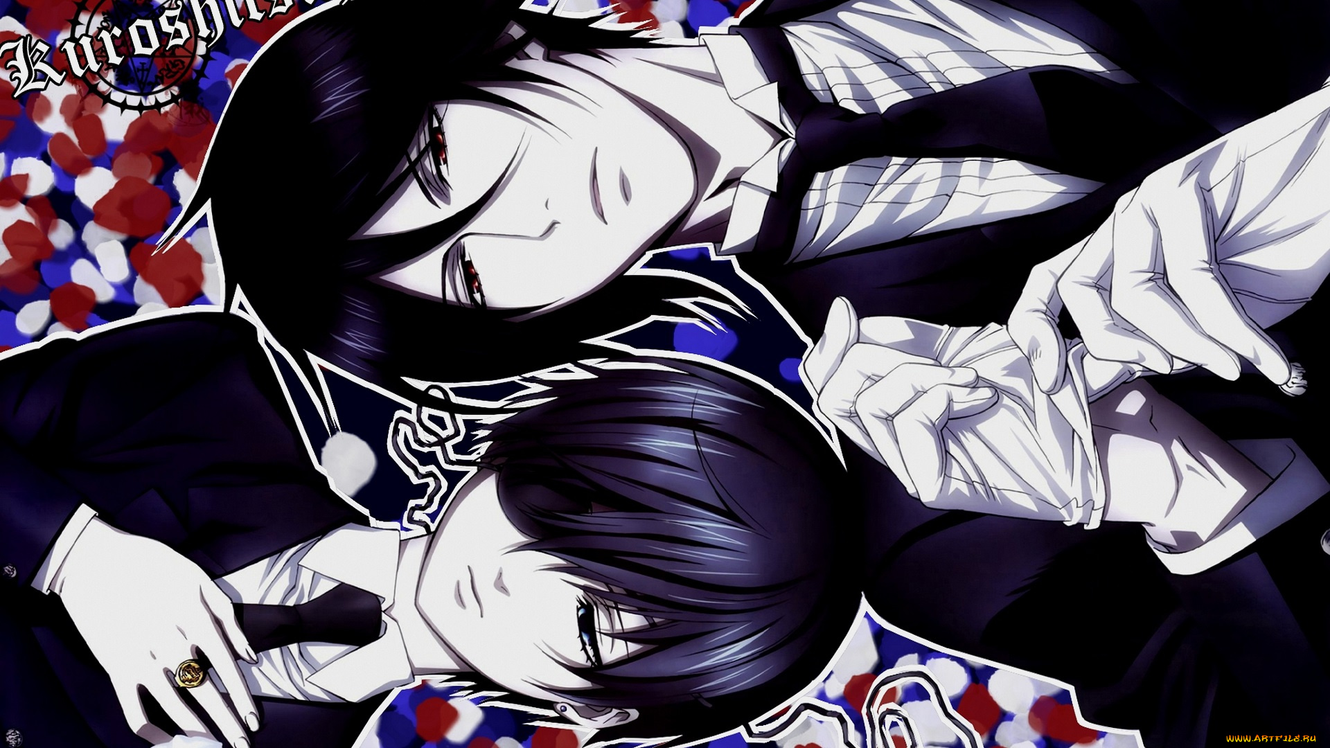 аниме, kuroshitsuji, сиэль, себастьян