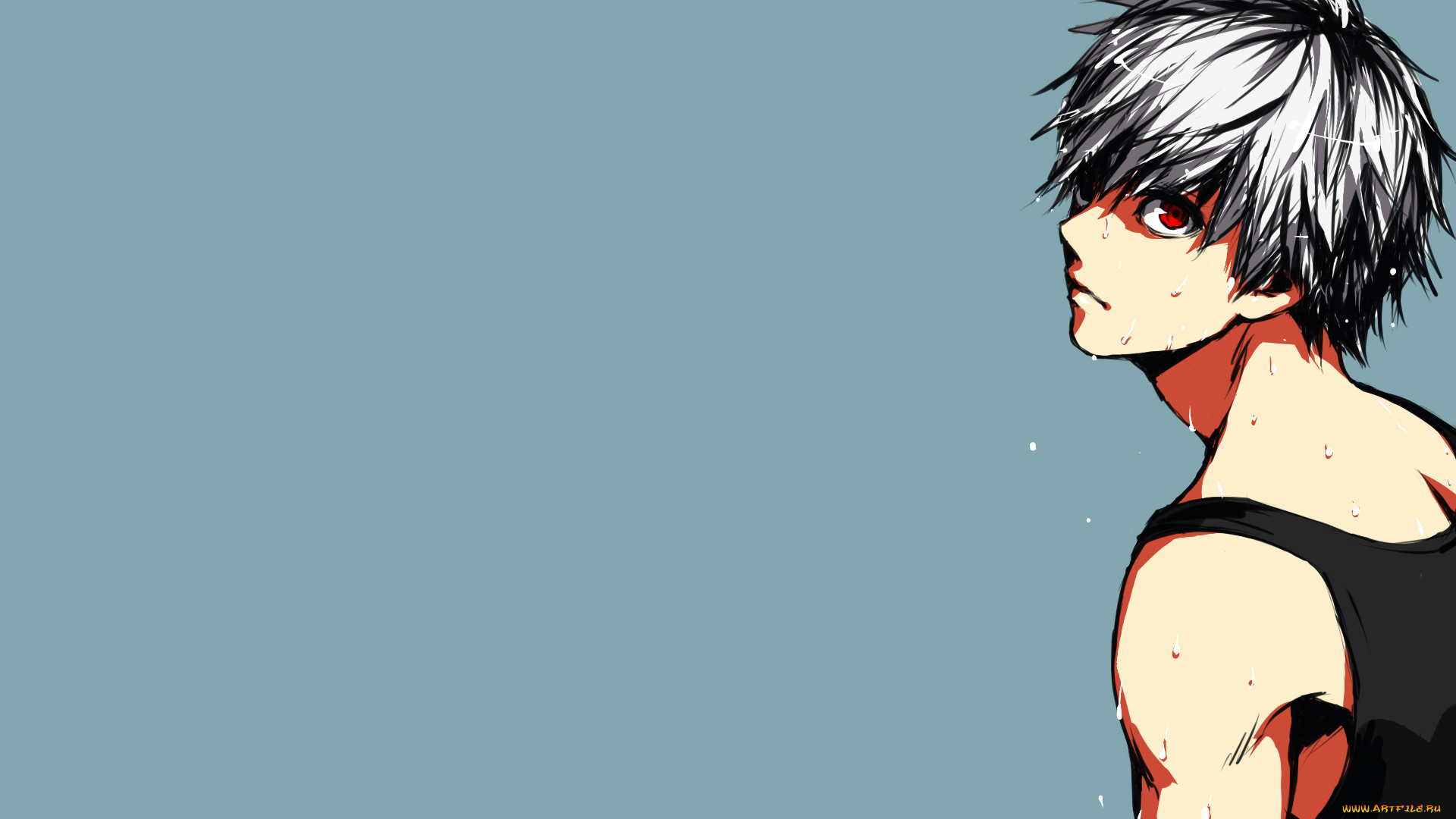 аниме, tokyo, ghoul, токийский, гуль, anime, tokyo, ghoul, красный, глаз, канеки, кен, kaneki, ken, белые, волосы