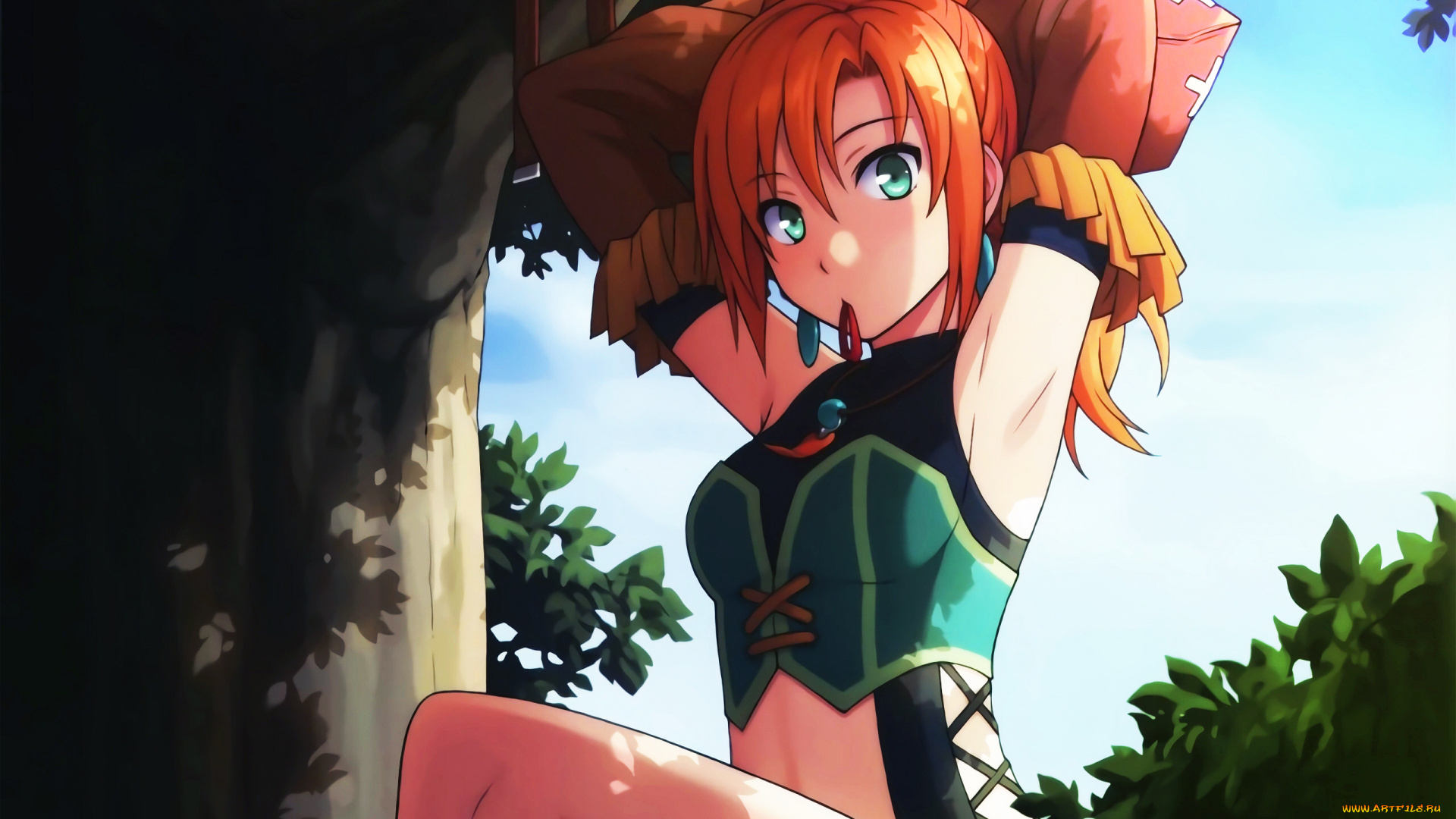 аниме, unknown, , другое, фон, взгляд, девушка