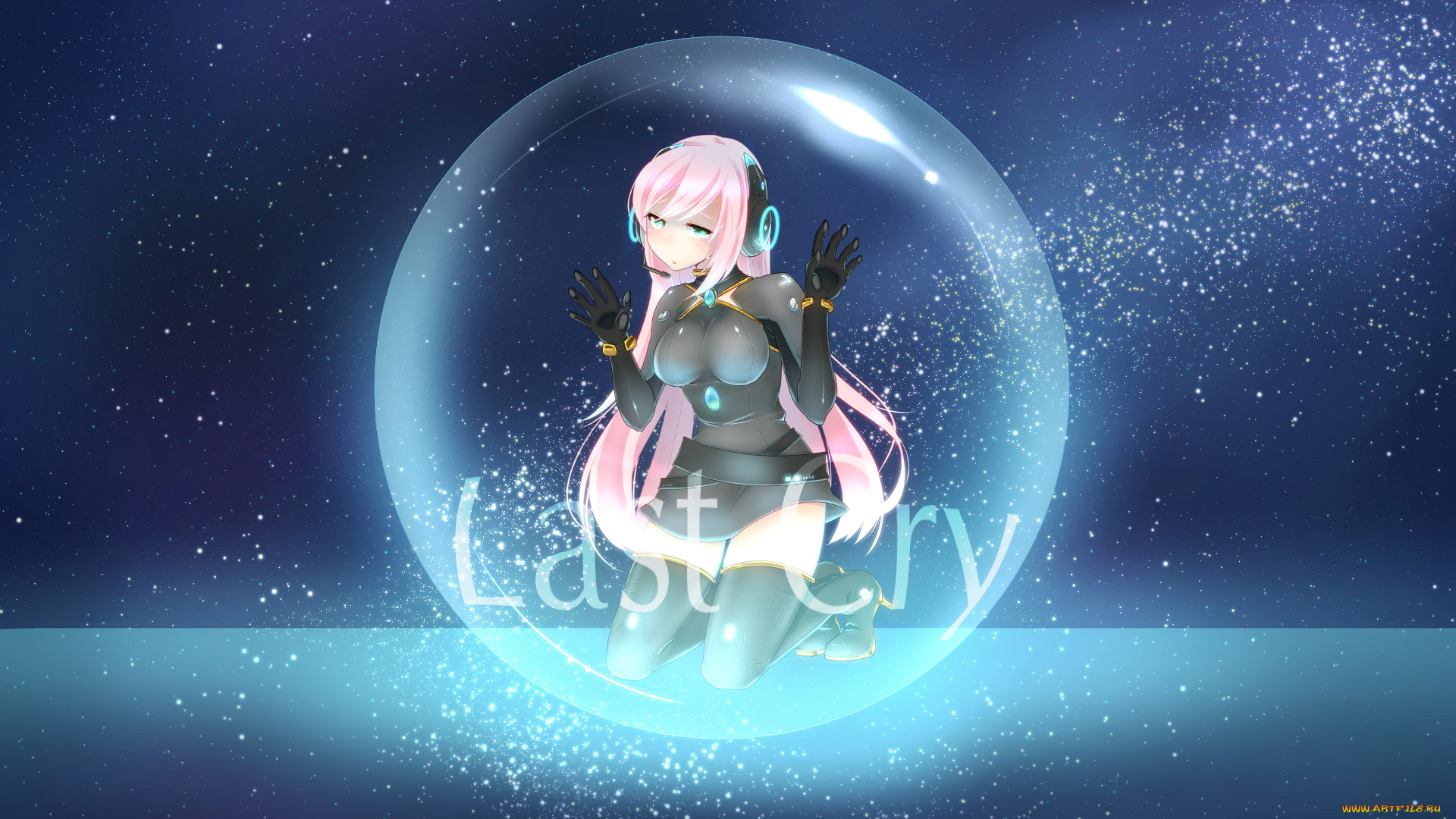 аниме, vocaloid, фон, взгляд, девушка