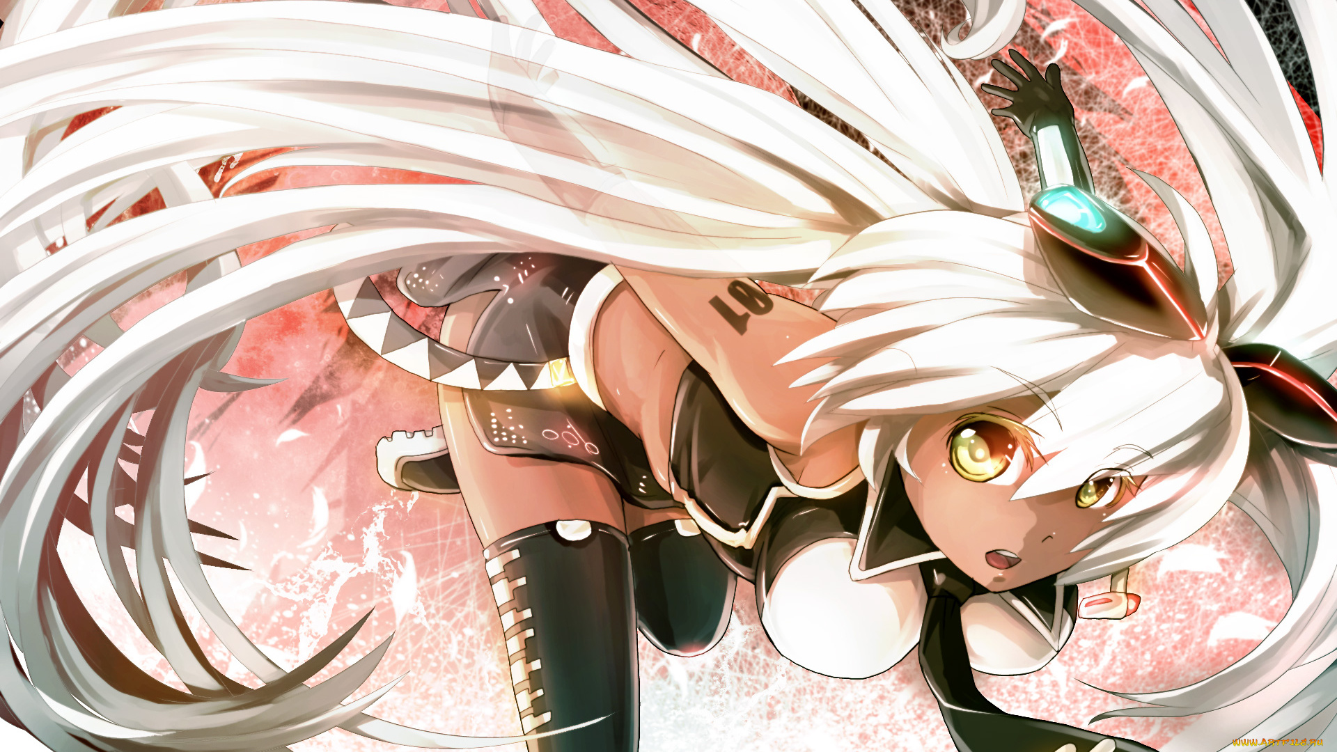 аниме, vocaloid, фон, взгляд, девушка