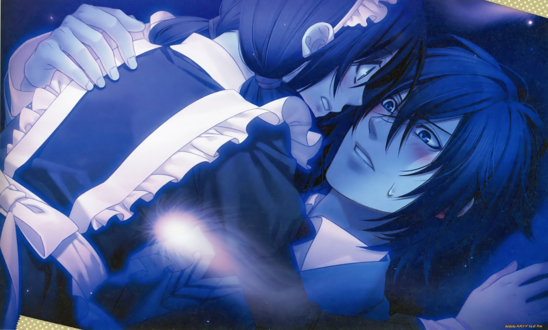 аниме, hakuouki, девушка, парень, школа