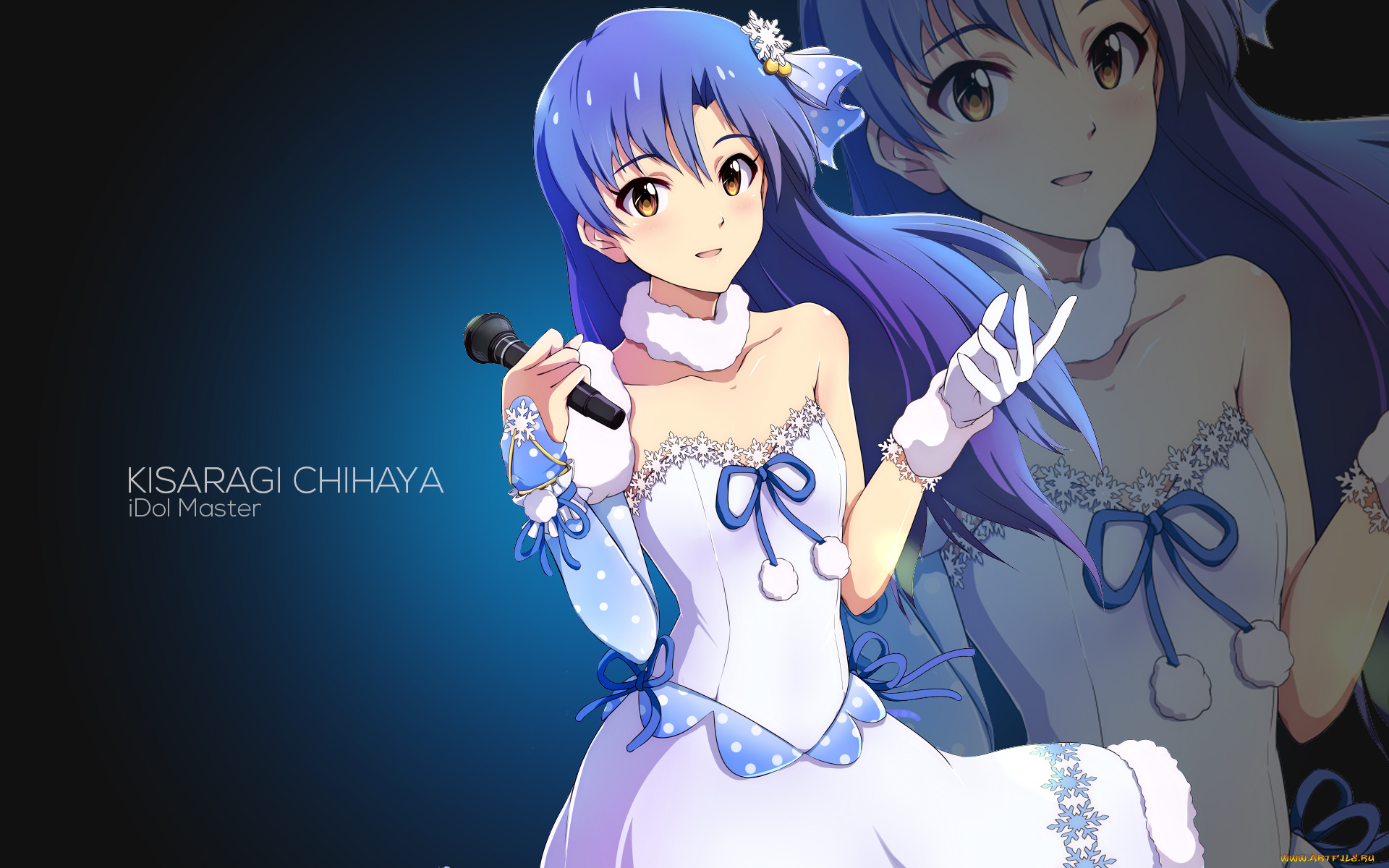 аниме, idolm@ster, фон, взгляд, девушка