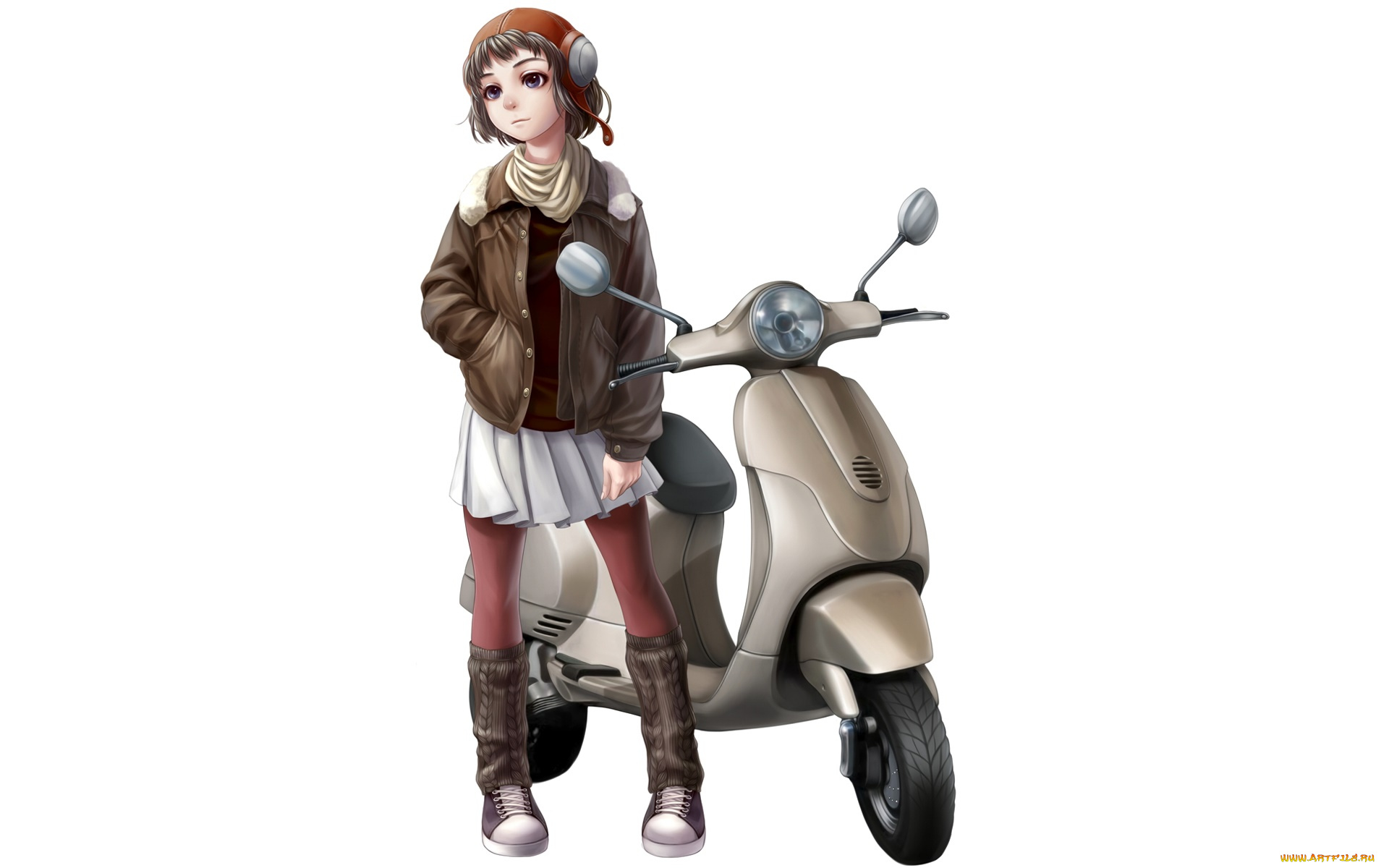 аниме, оружие, , техника, , технологии, взгляд, девушка, фон