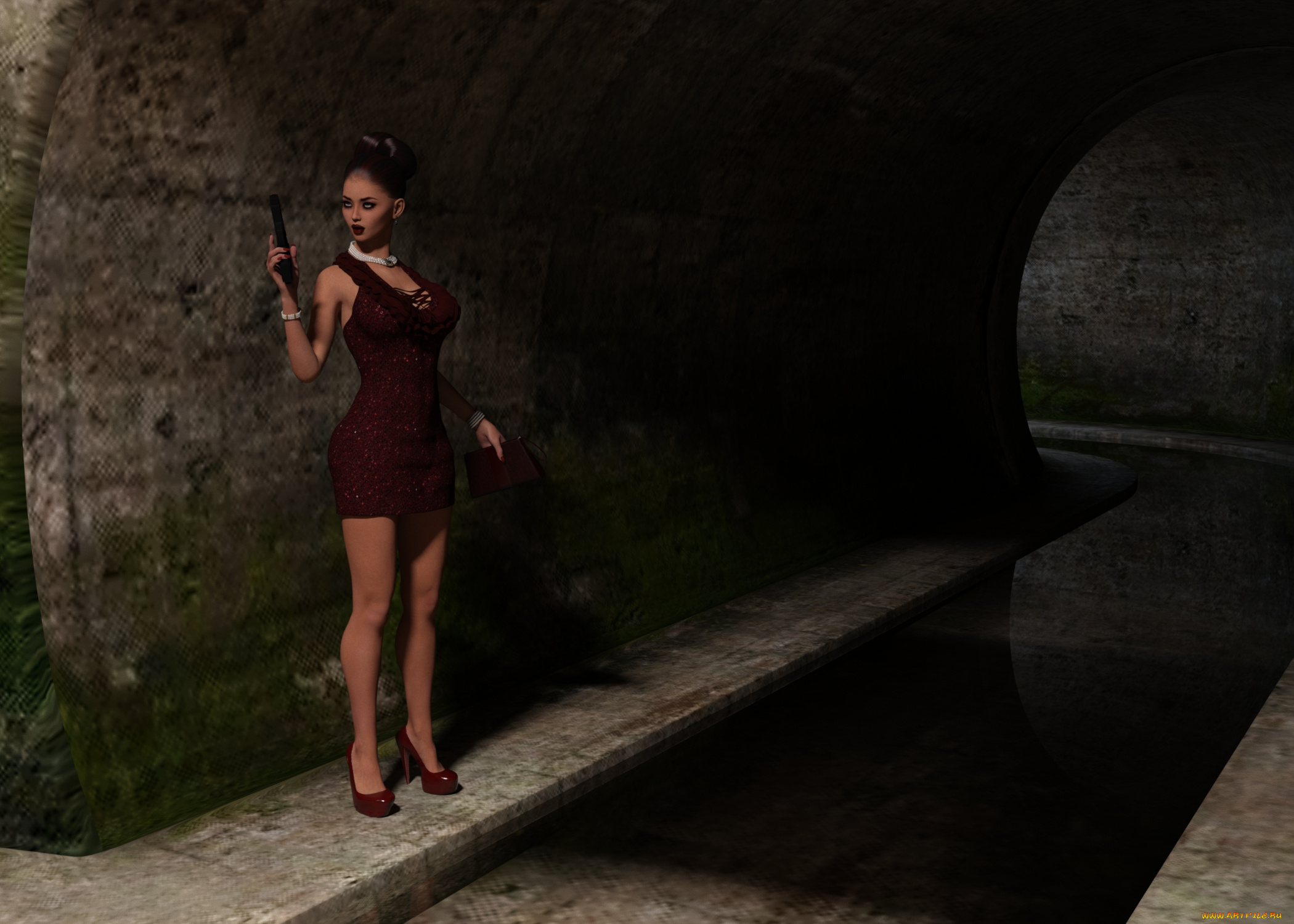 3д, графика, люди, , people, девушка, взгляд, фон