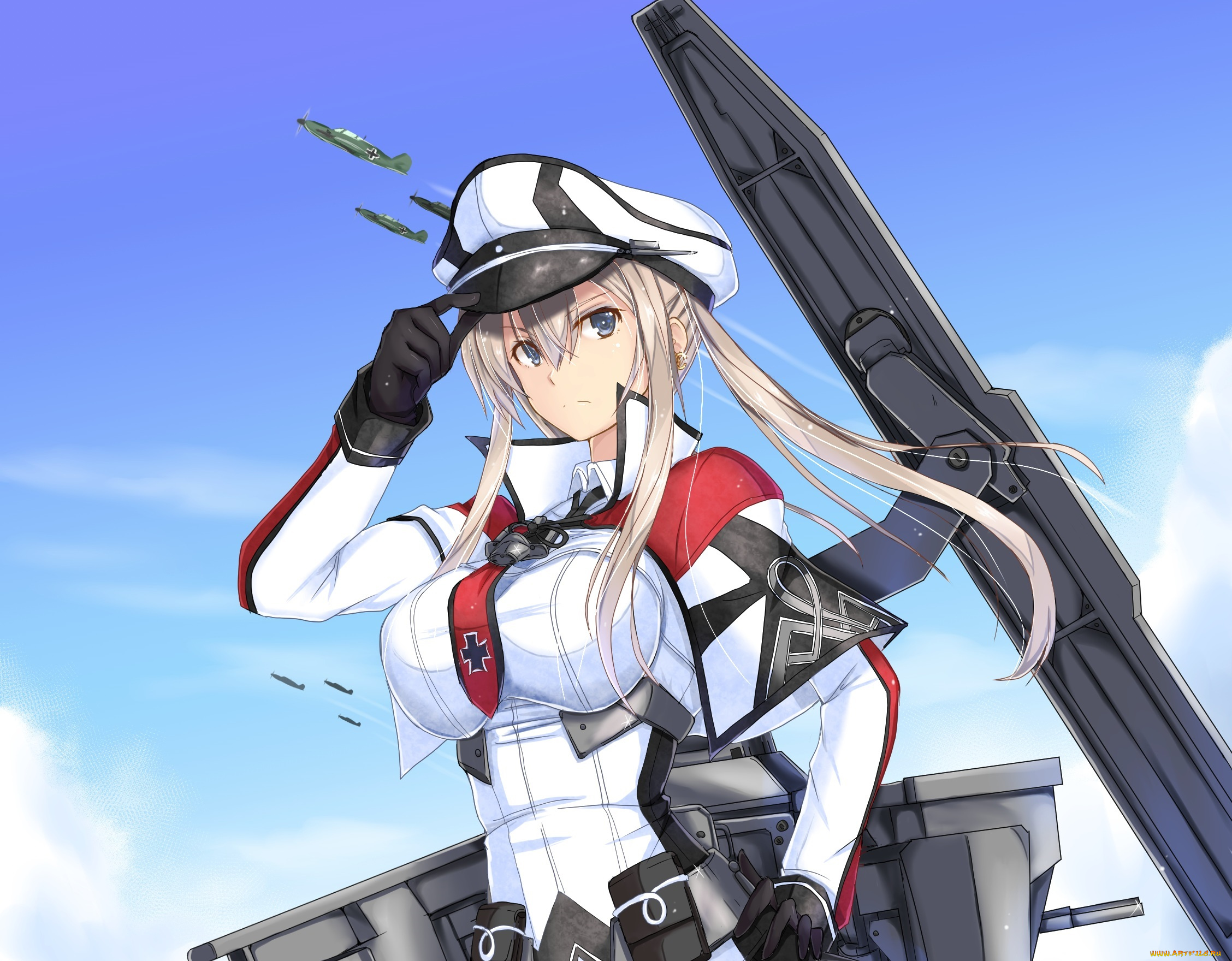 аниме, kantai, collection, graf, zeppelin