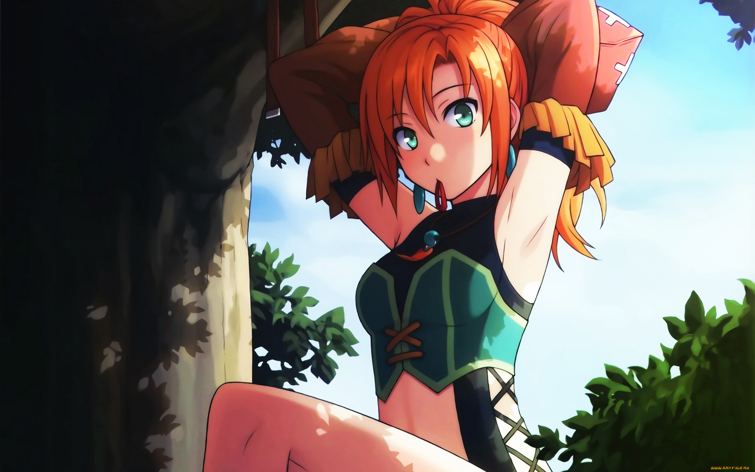 аниме, unknown, , другое, фон, взгляд, девушка