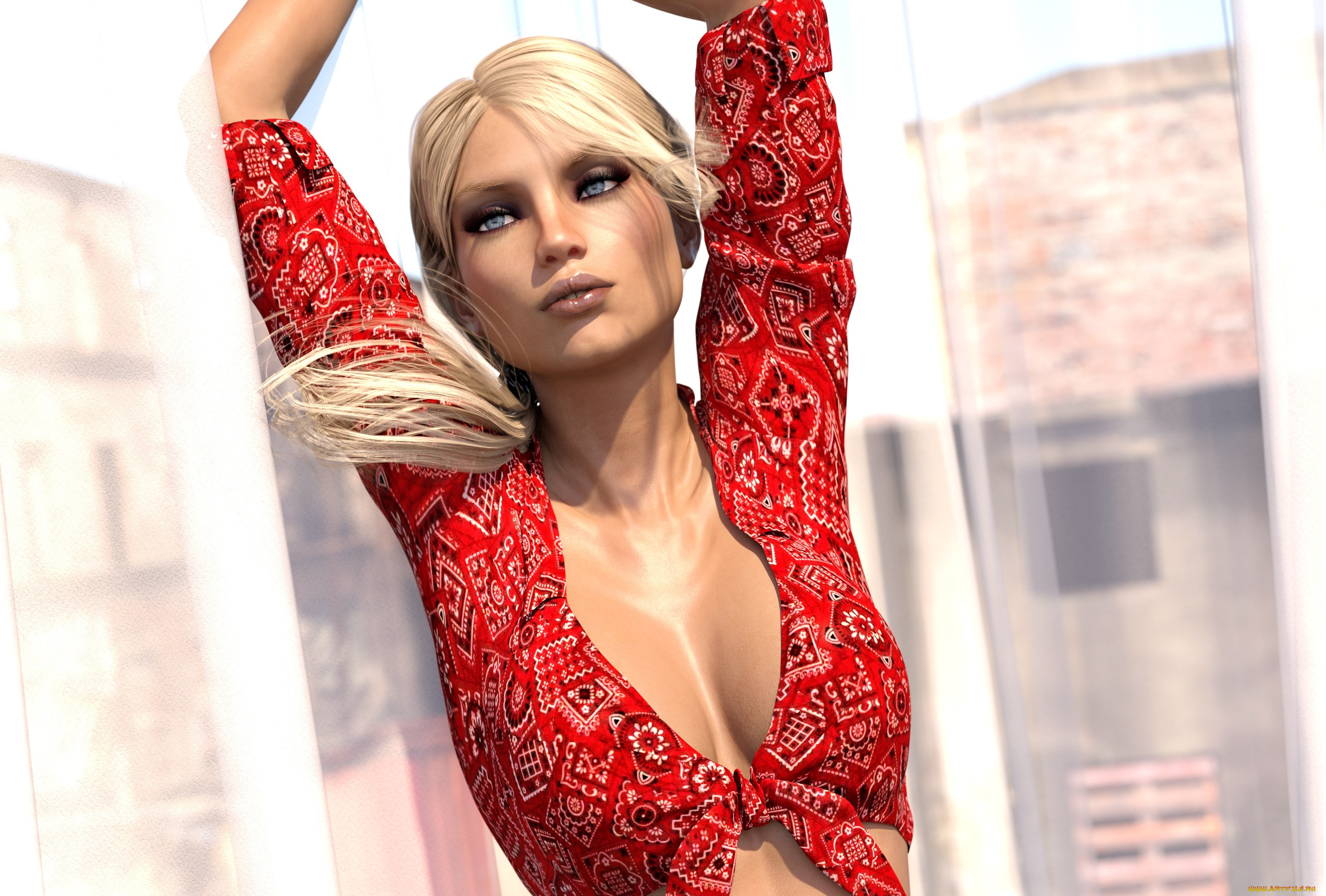 3д, графика, люди, , people, фон, взгляд, девушка