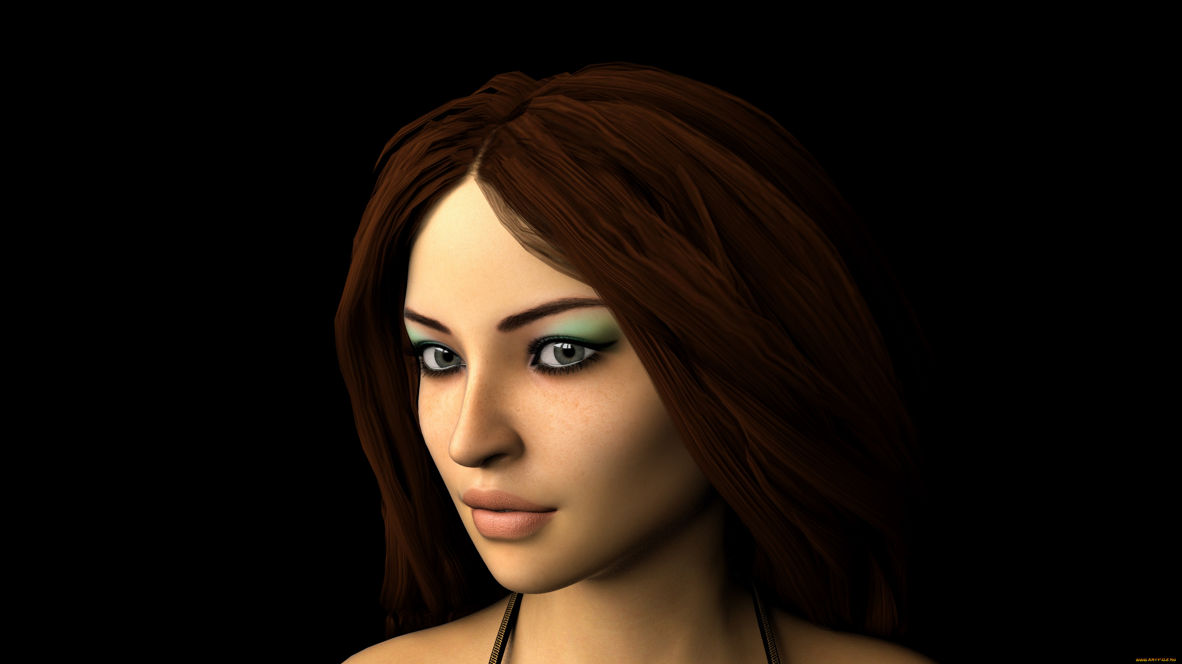 3д, графика, портрет, , portraits, девушка, взгляд, фон