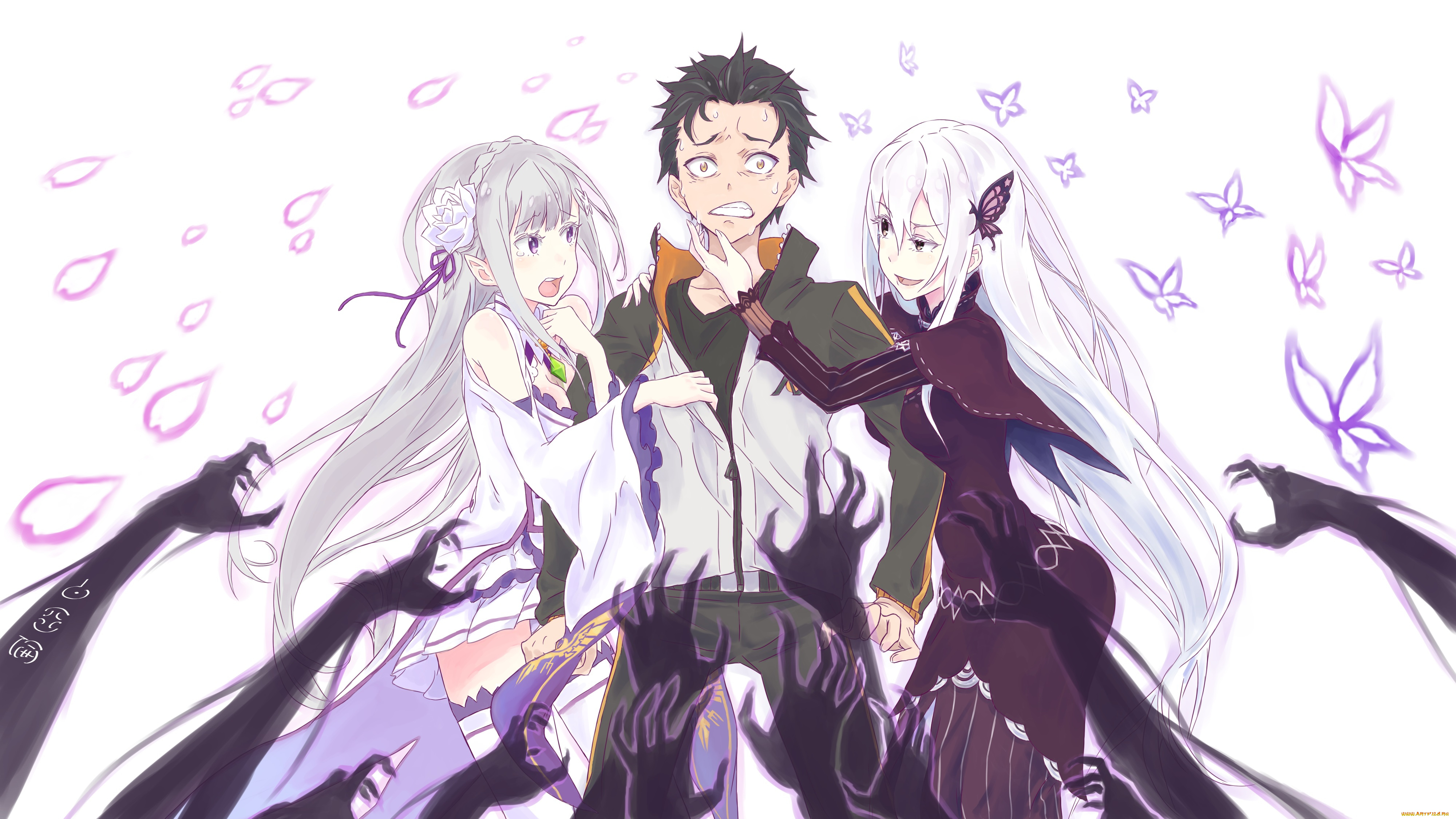 аниме, re, , zero, kara, hajimeru, isekai, seikatsu, emilia, natsuki, subaru