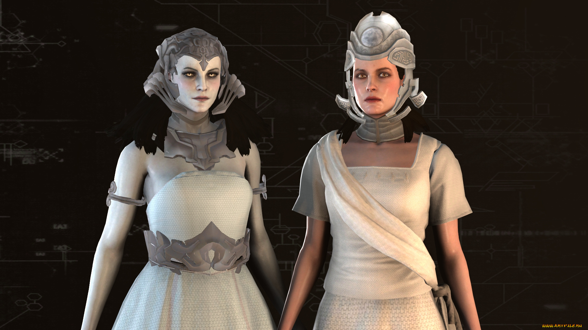 3д, графика, фантазия, , fantasy, девушка, фон, взгляд