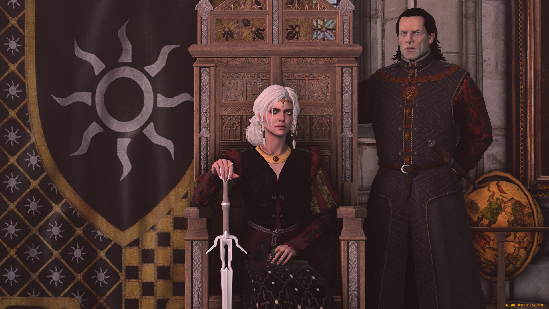 3д, графика, фантазия, , fantasy, девушка, фон, взгляд