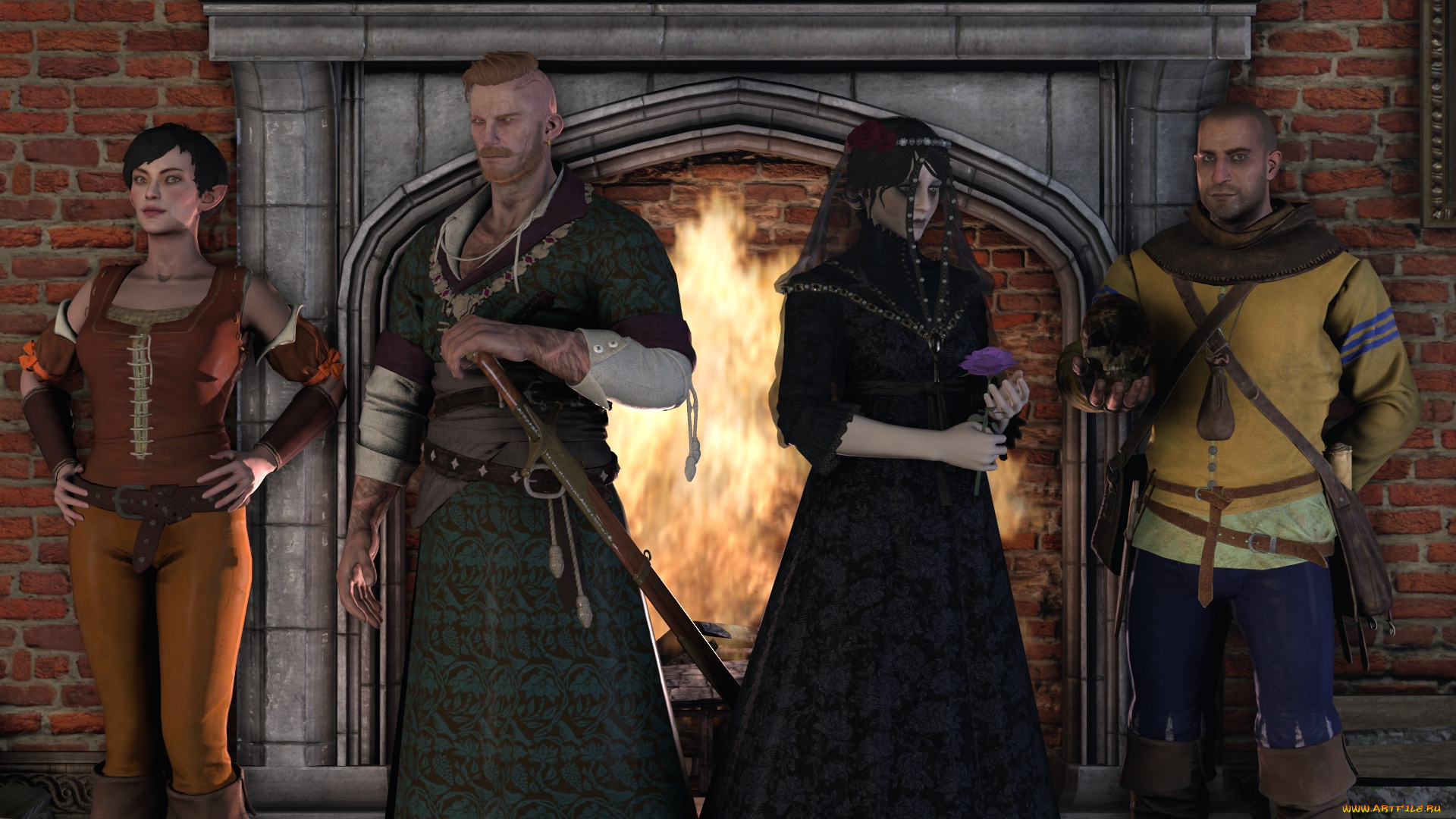 3д, графика, фантазия, , fantasy, девушка, фон, взгляд