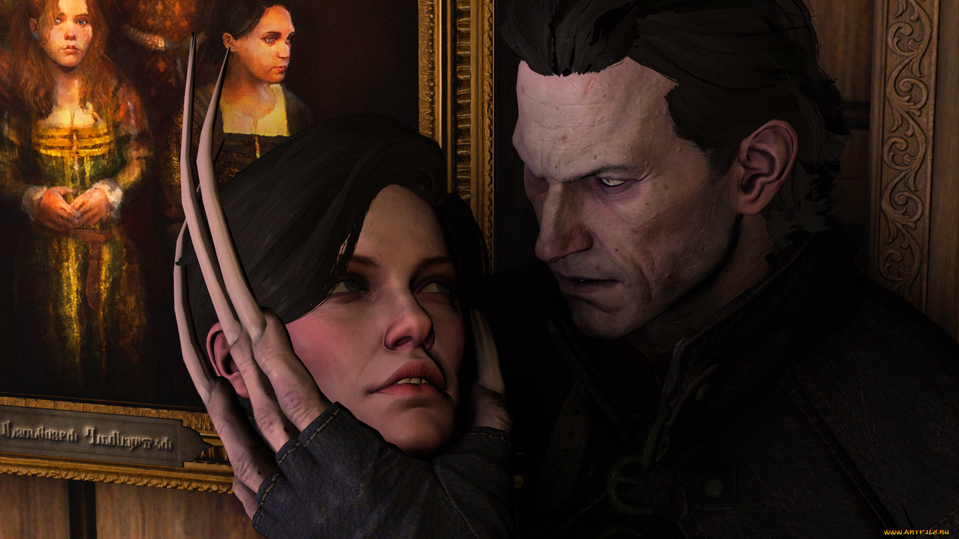 3д, графика, фантазия, , fantasy, фон, взгляд, девушка