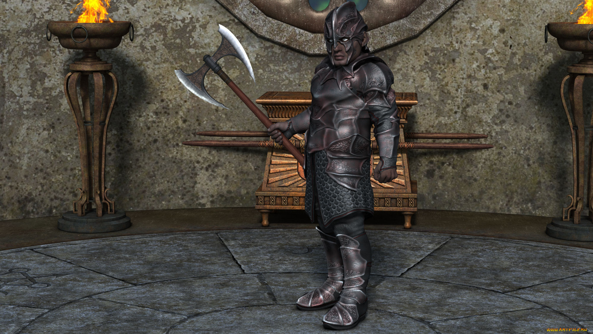 3д, графика, существа, , creatures, фон, взгляд, оружие, мужчина