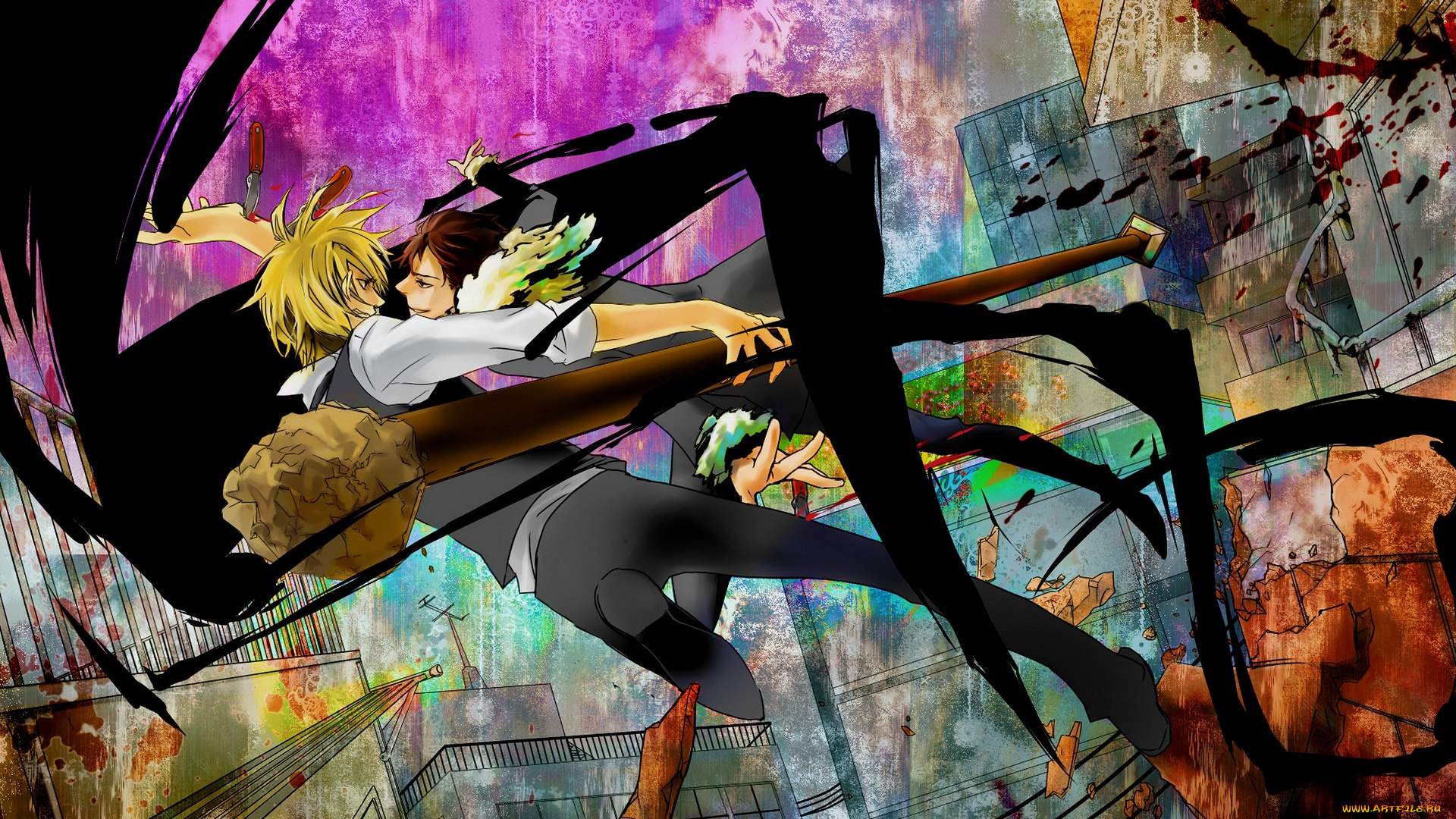 аниме, durarara, враги