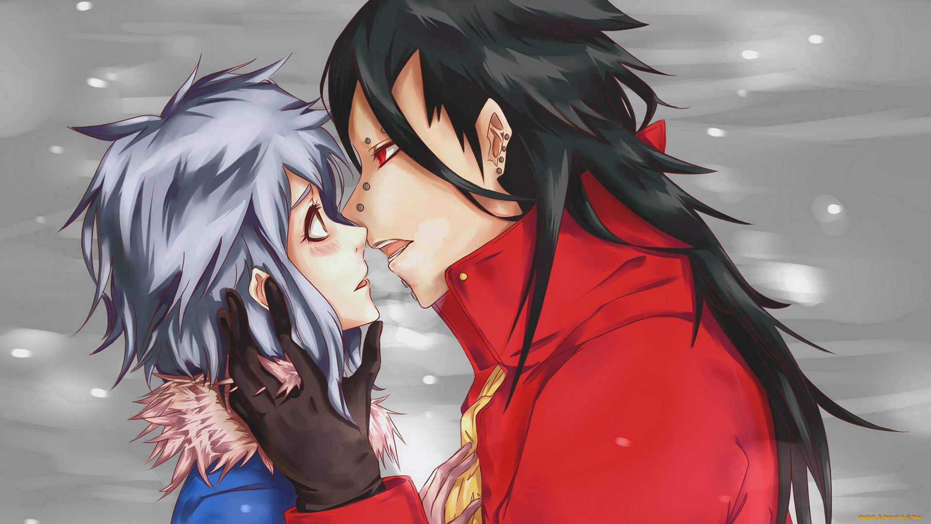 аниме, fairy, tail, двое