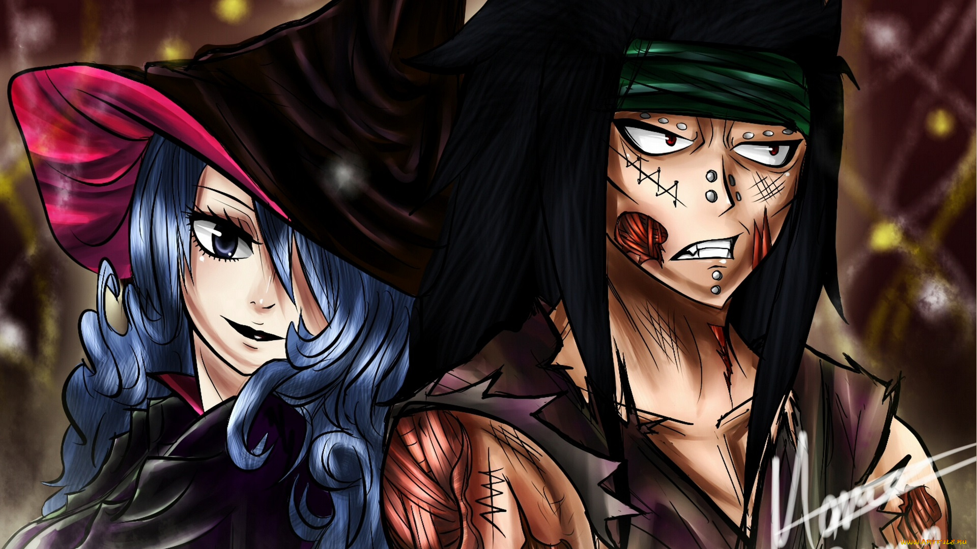 аниме, fairy, tail, хвост, феи