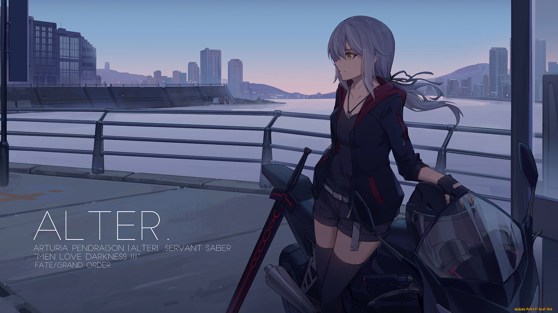 аниме, fate, stay, night, девушка