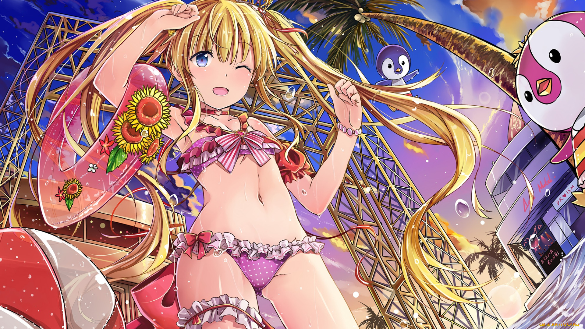 аниме, город, , улицы, , интерьер, , здания, pacifica