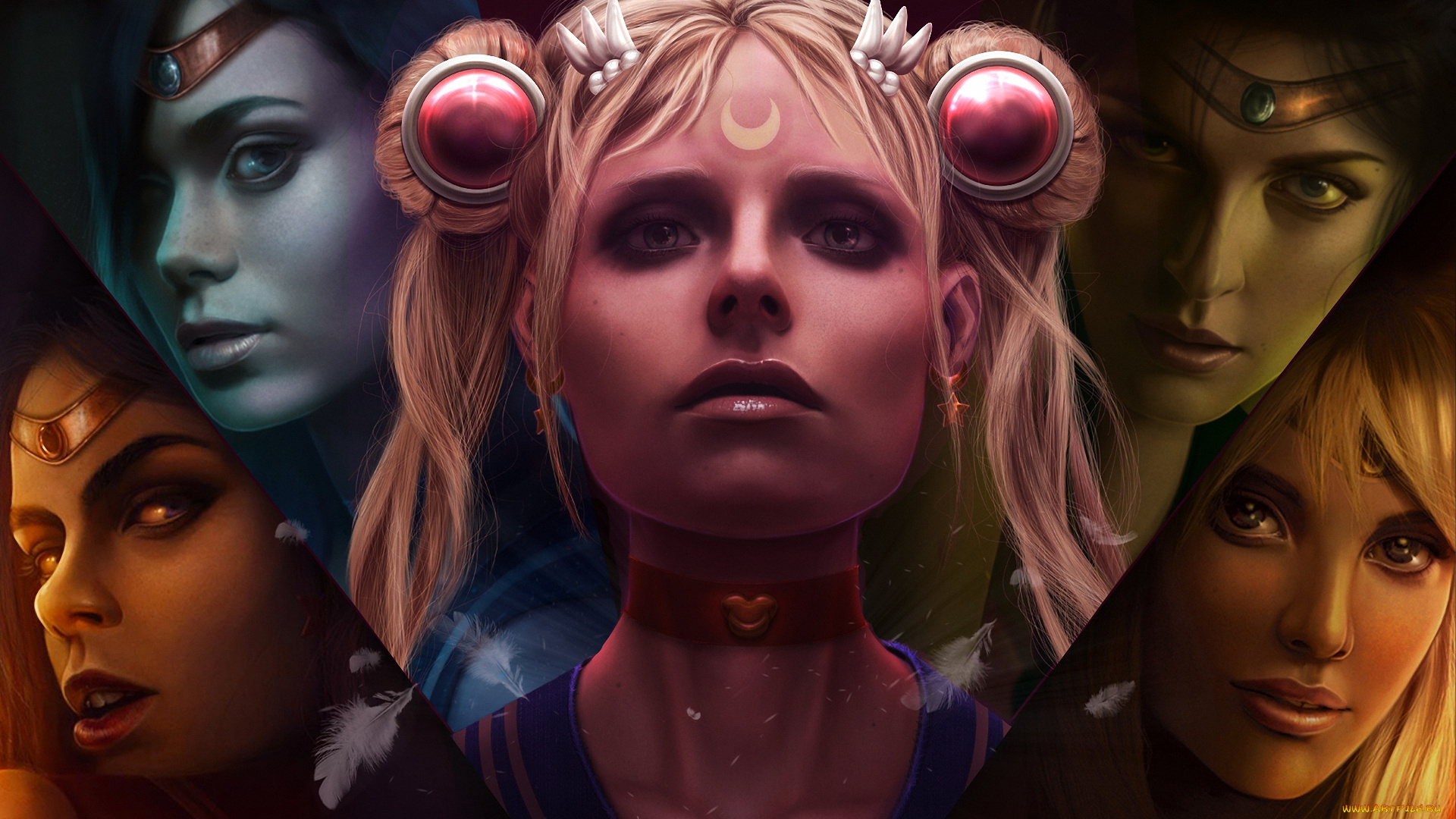 аниме, sailor, moon, jupiter, mercury, venus, girls, девушки, mars, войны, sailor, moon