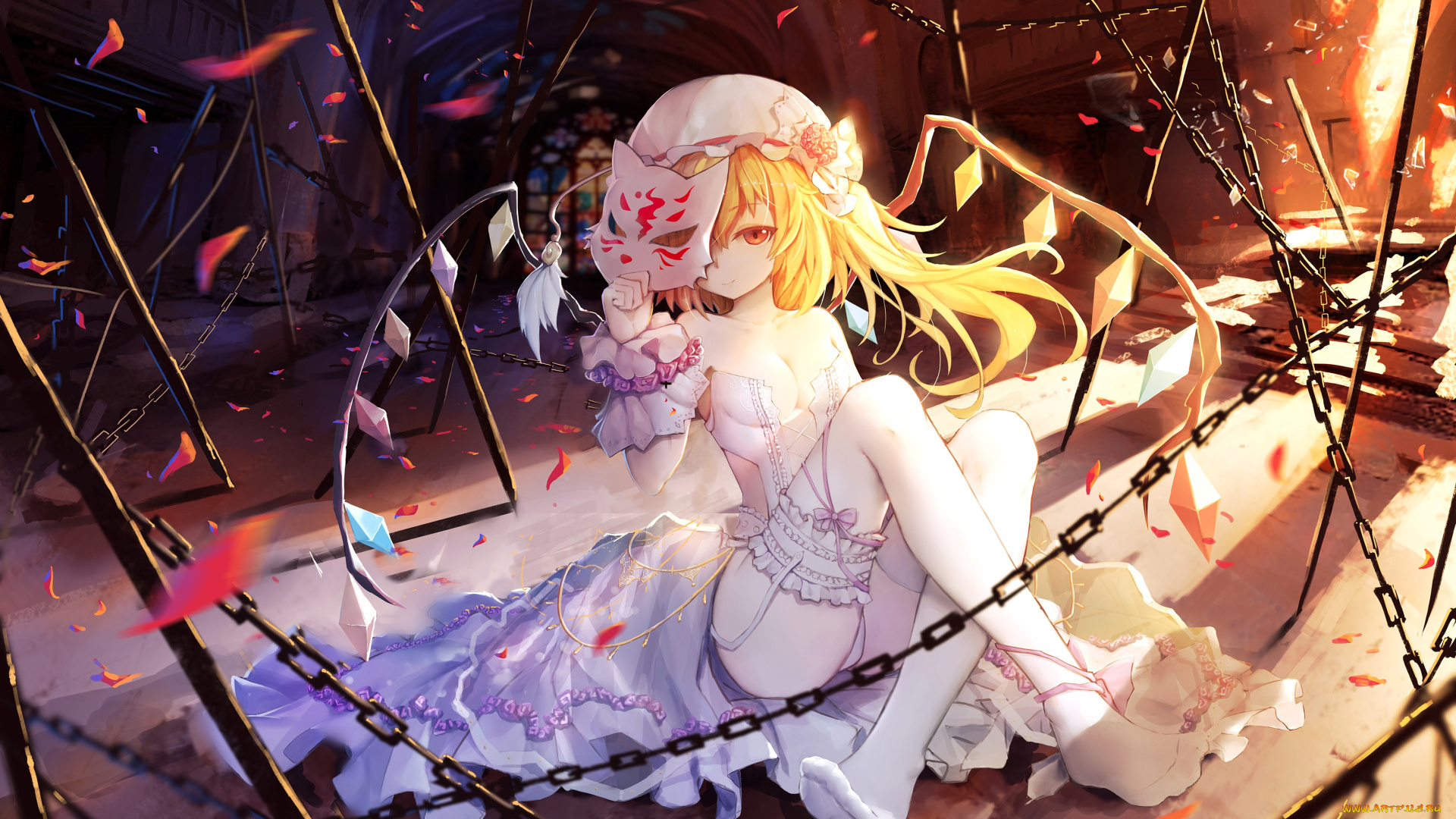 аниме, touhou, flandre, scarlet