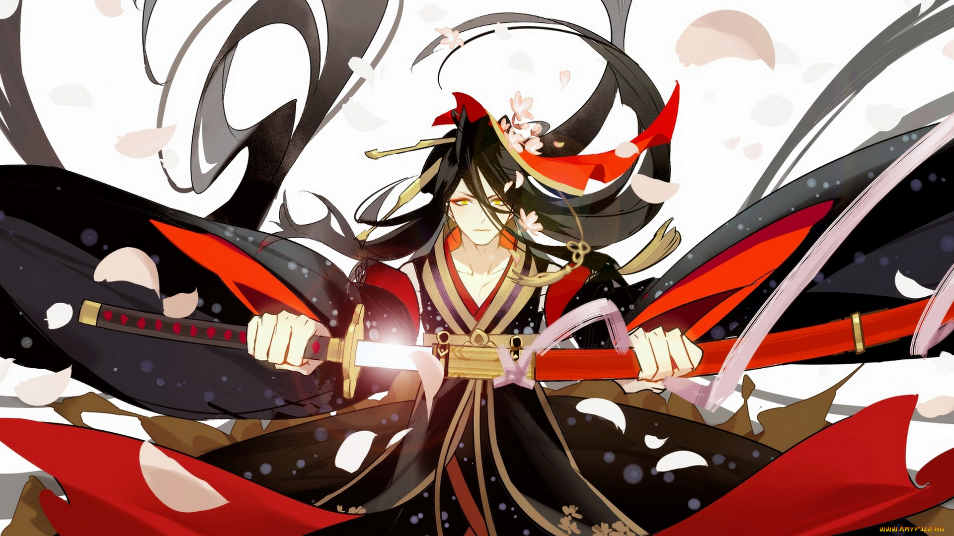 аниме, touken, ranbu, танец, мечей