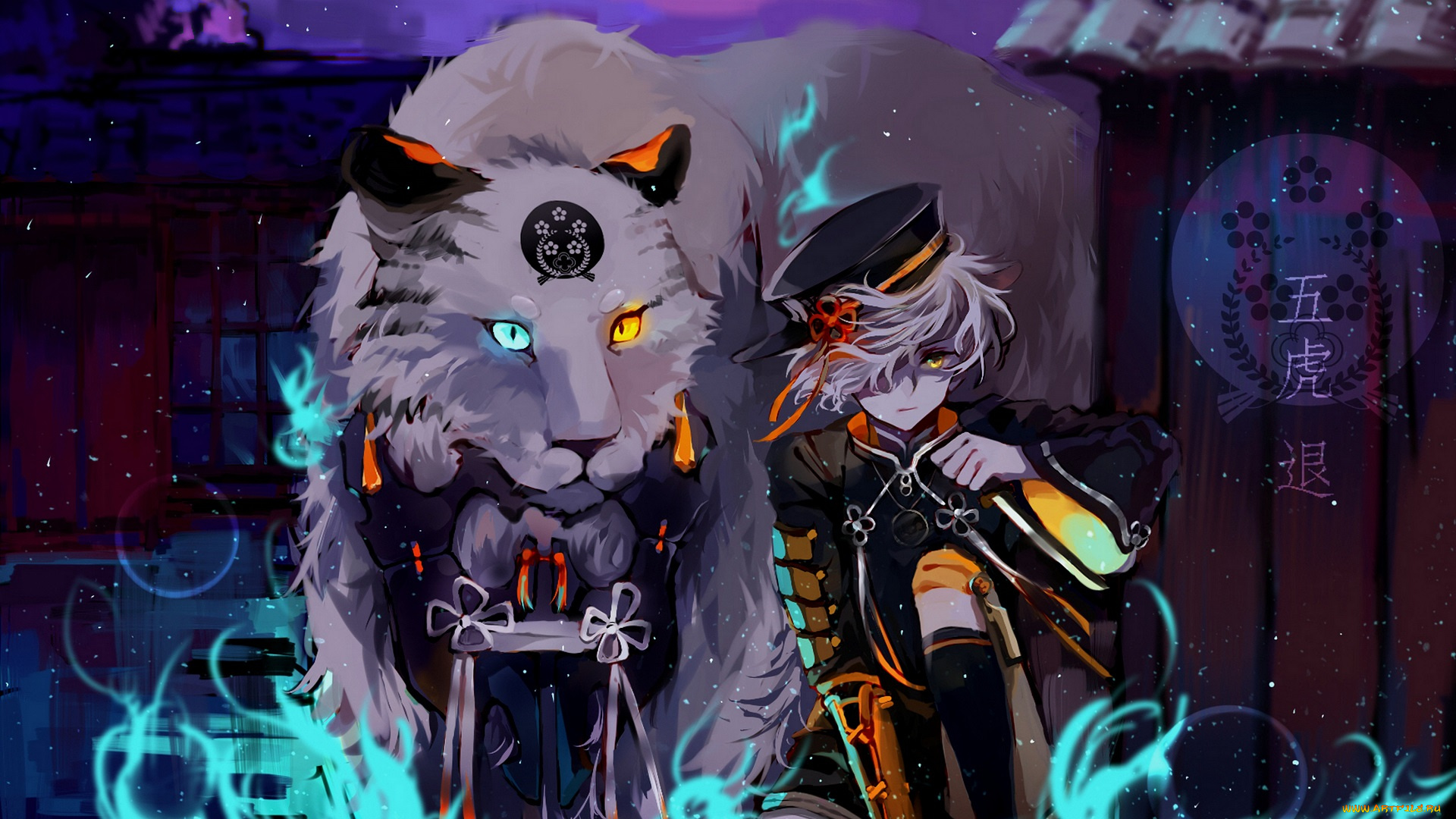 аниме, touken, ranbu, танец, мечей