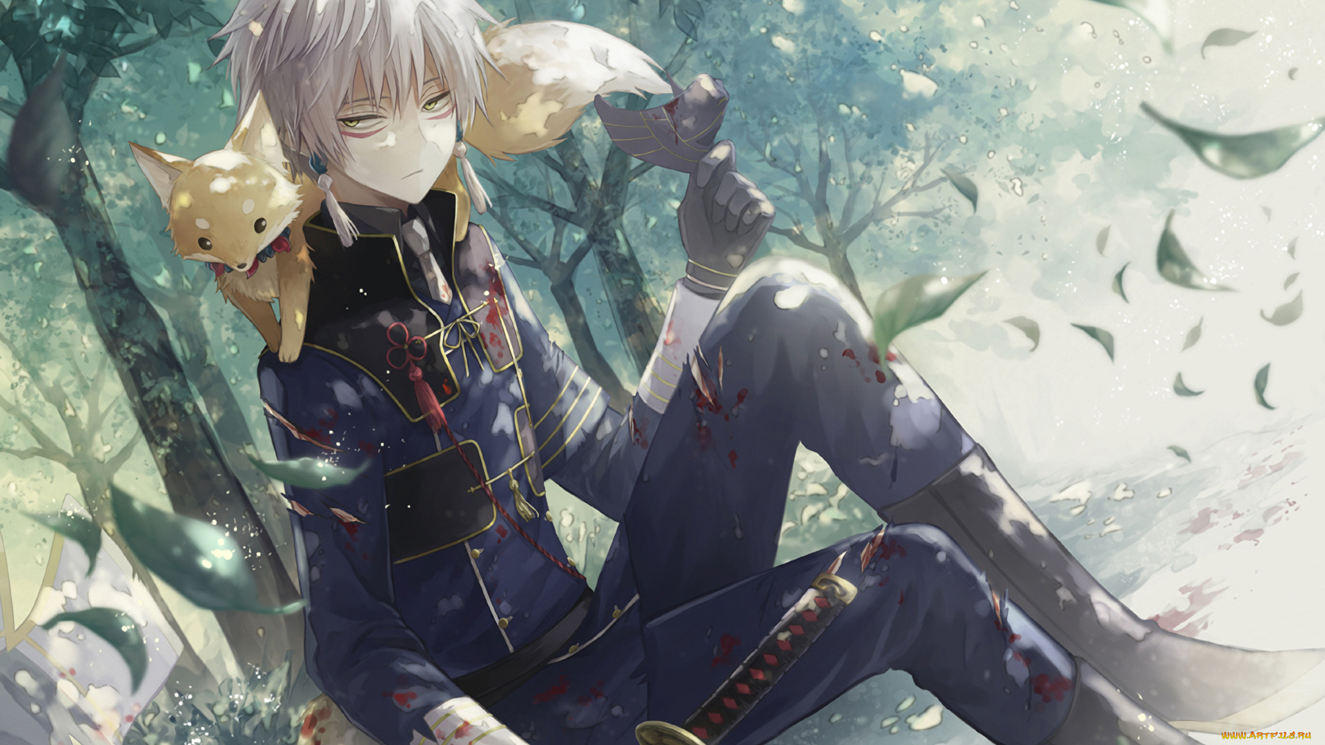 аниме, touken, ranbu, танец, мечей