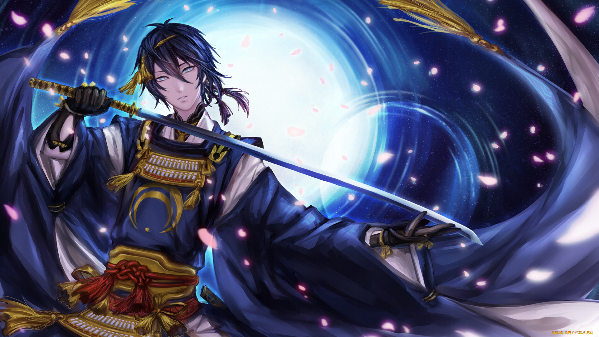 аниме, touken, ranbu, танец, мечей