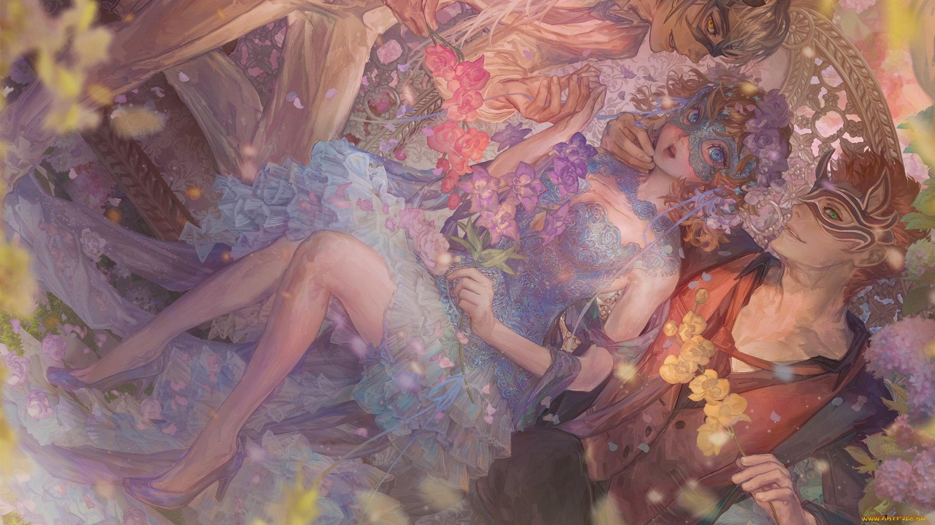 аниме, unknown, , другое, , девушка, парни