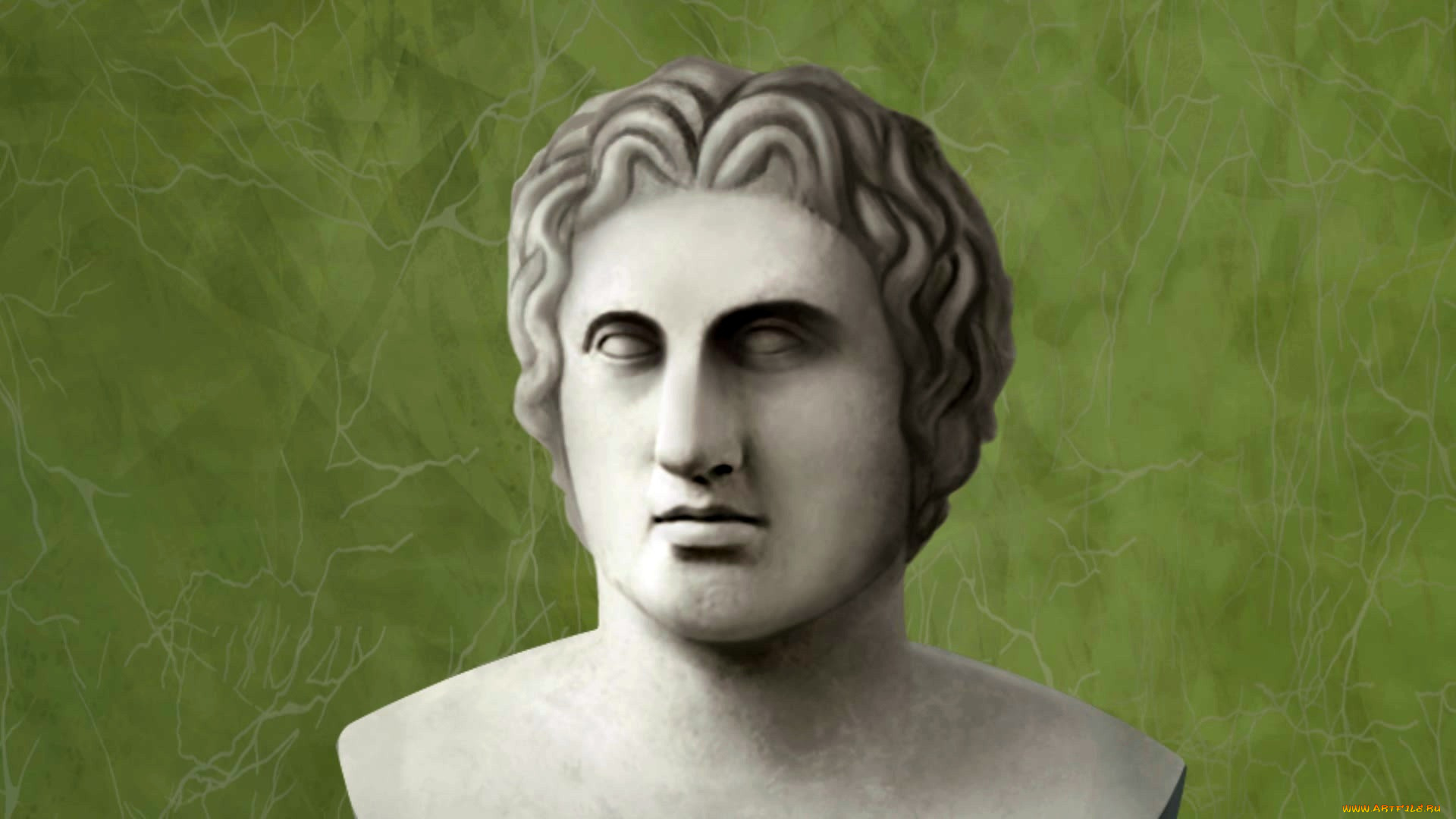 рисованное, -, другое, лицо, скульптура