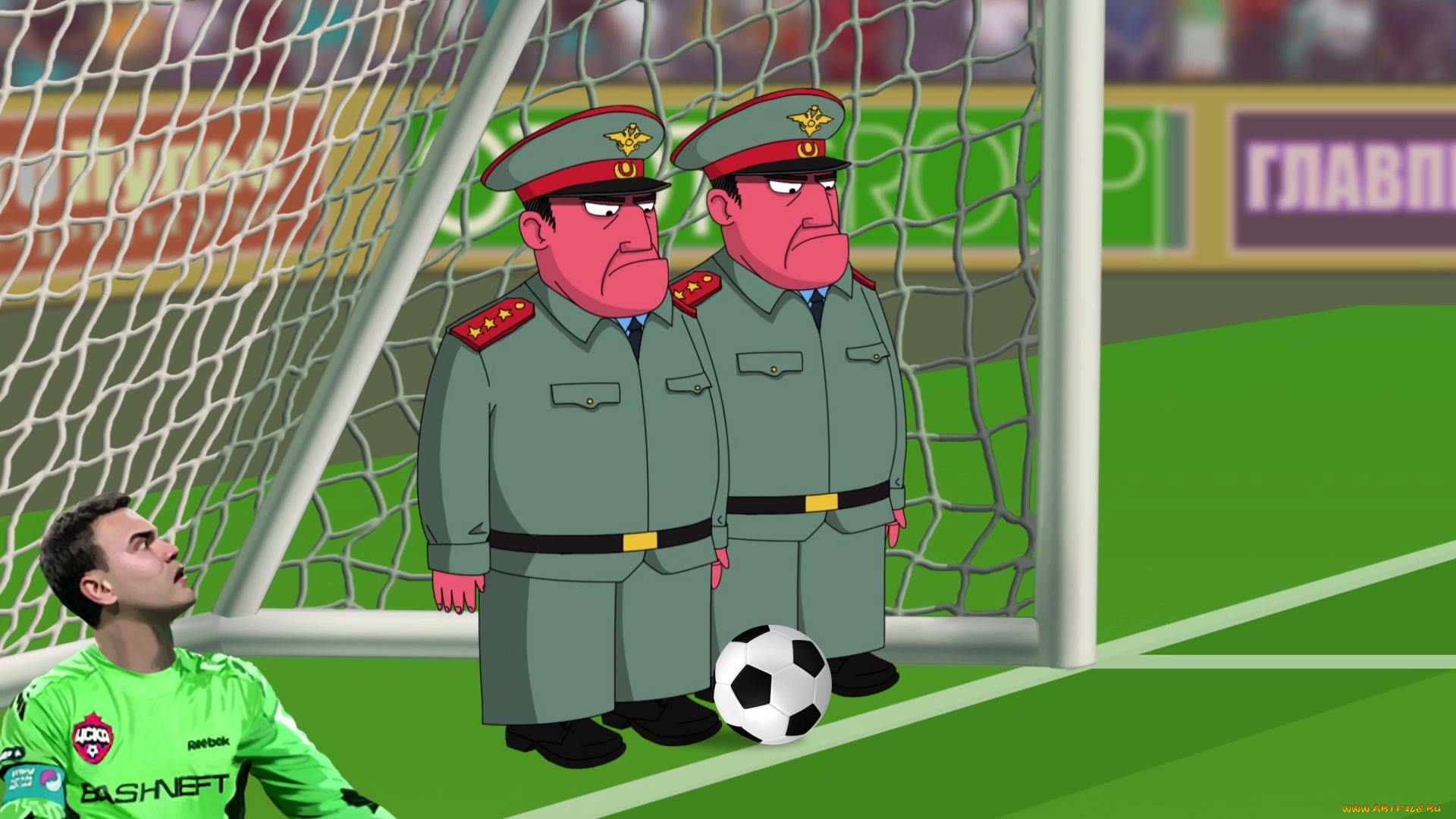 рисованное, люди, ворота, футбол, полицейский, мяч, мужчина