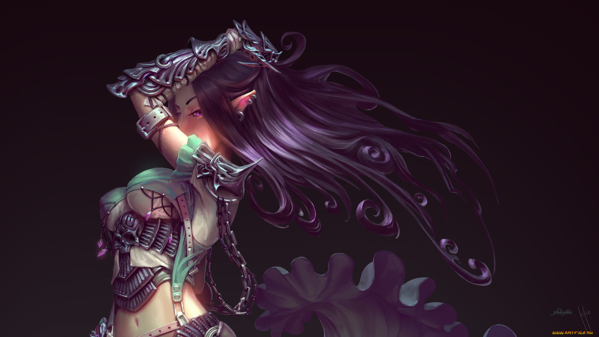 фэнтези, эльфы, девушка, арт, tsuki, эльфийка, cassio, yoshiyaki, эльф