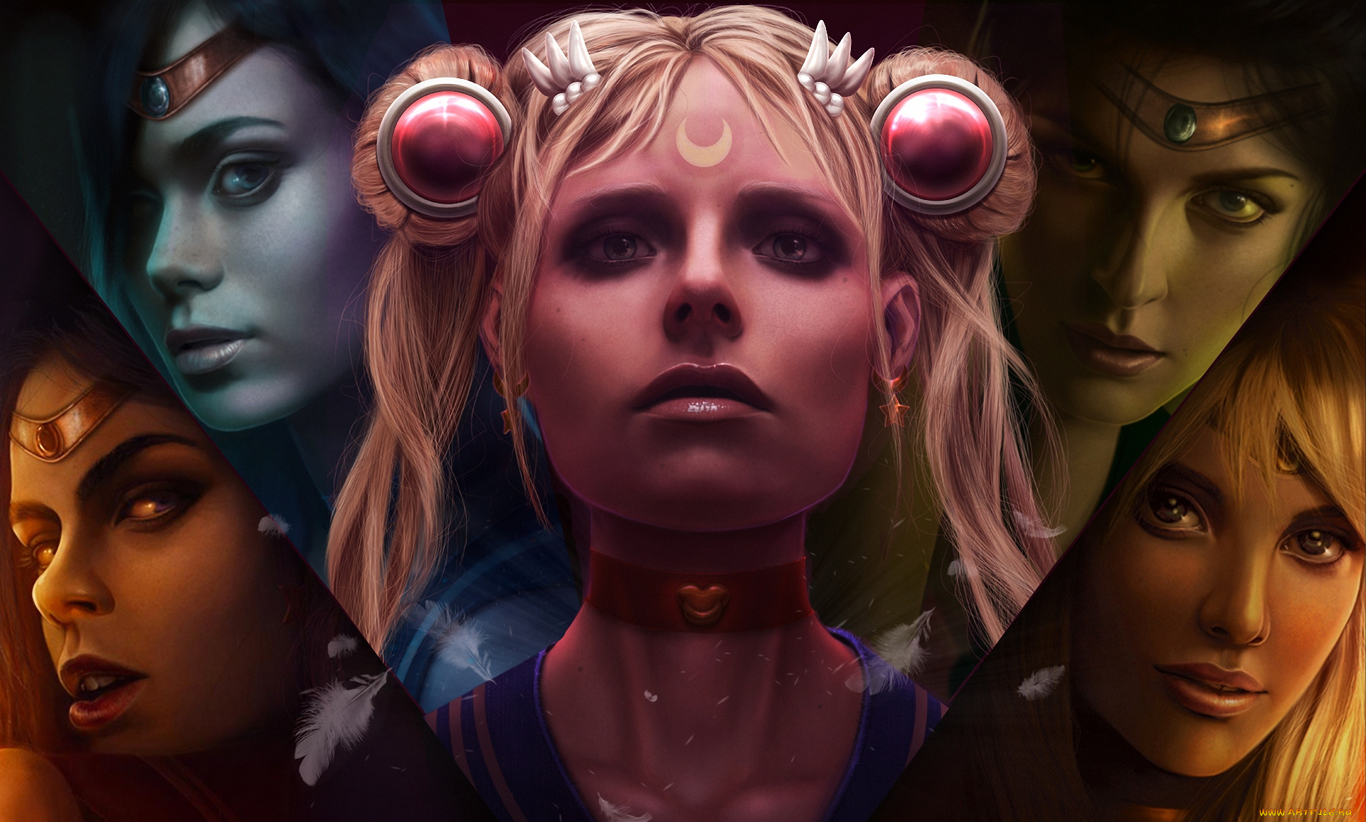 аниме, sailor, moon, jupiter, mercury, venus, girls, девушки, mars, войны, sailor, moon