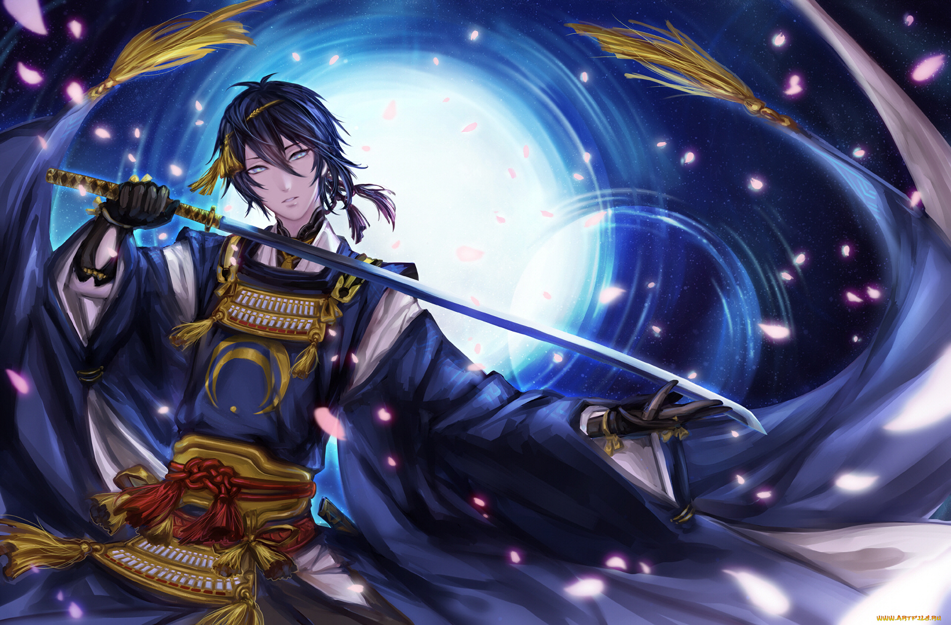 аниме, touken, ranbu, танец, мечей