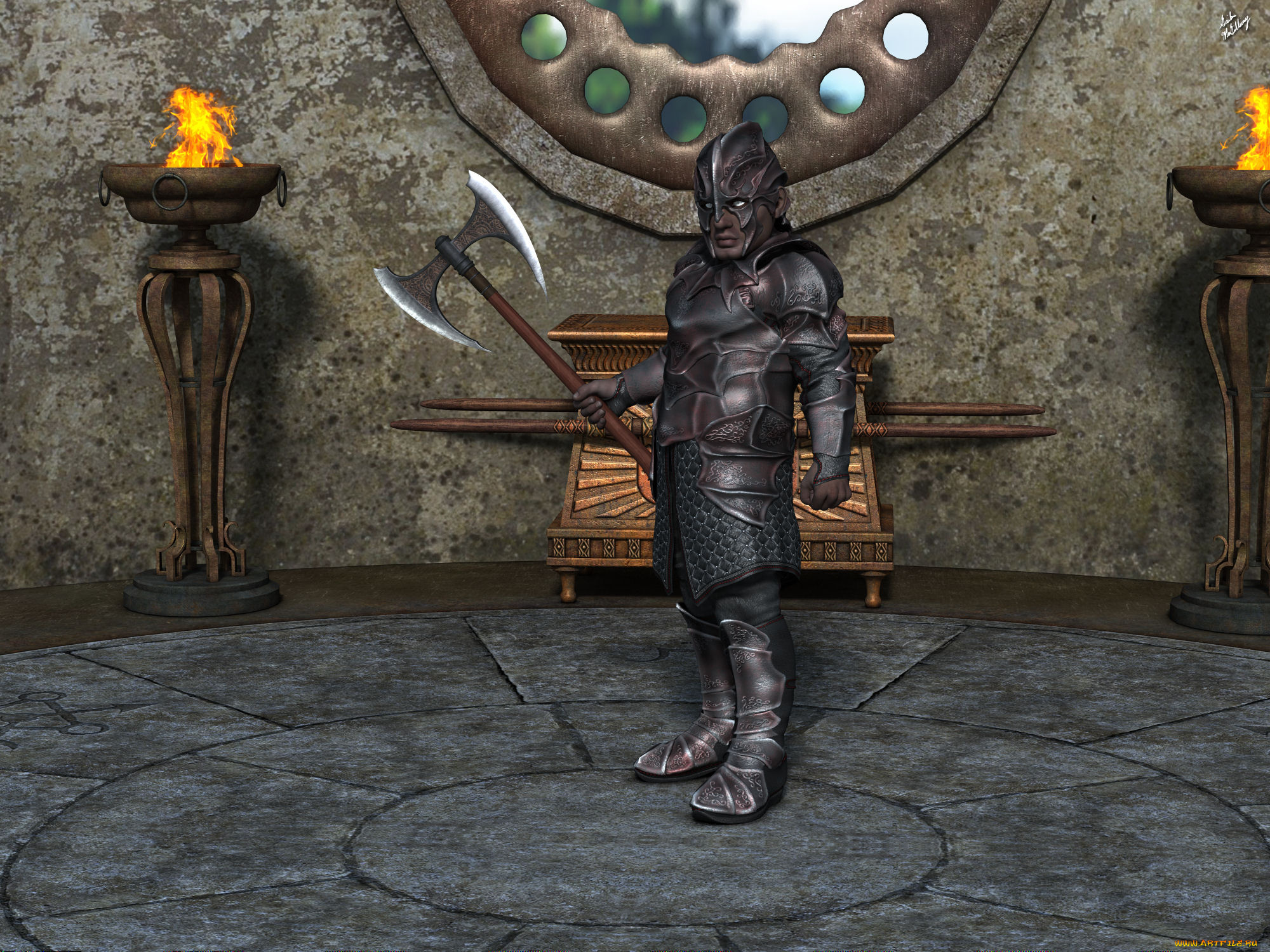 3д, графика, существа, , creatures, фон, взгляд, оружие, мужчина