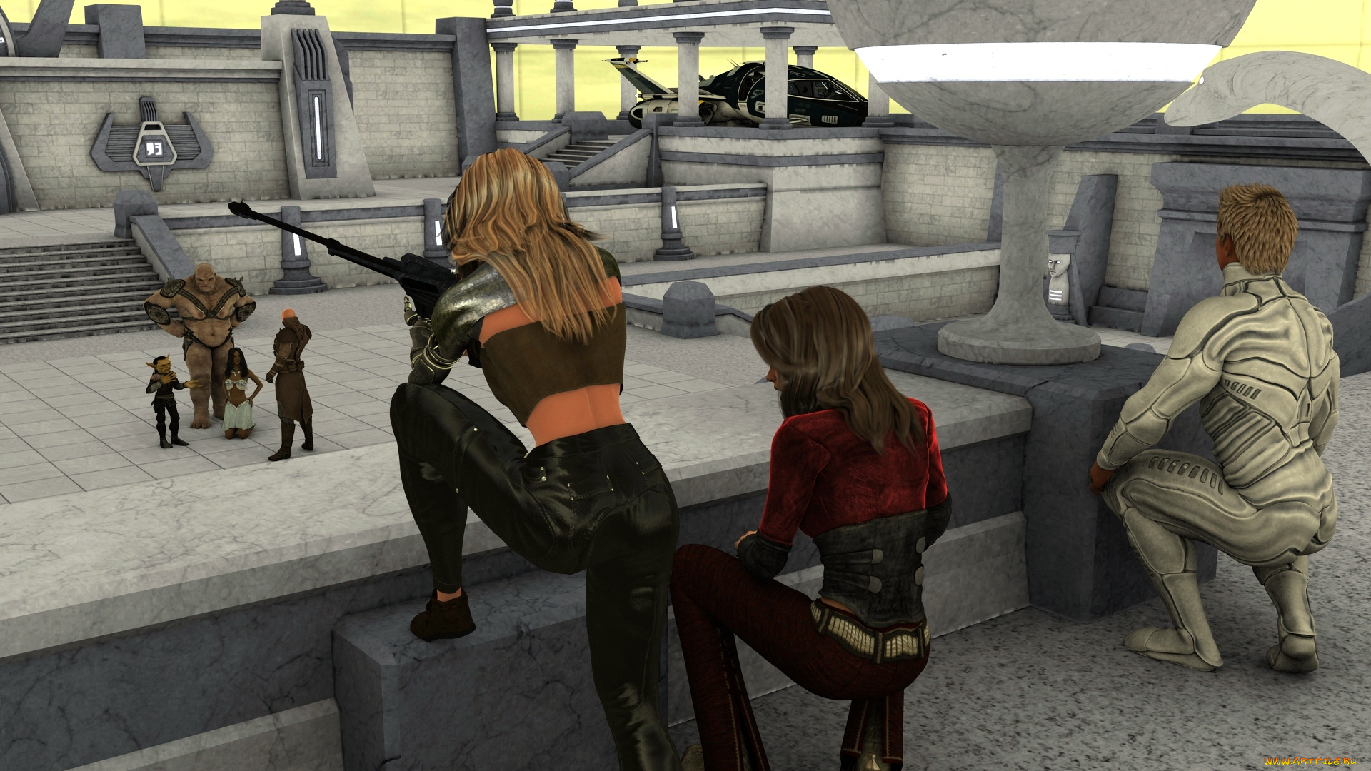 3д, графика, фантазия, , fantasy, фон, взгляд, девушки