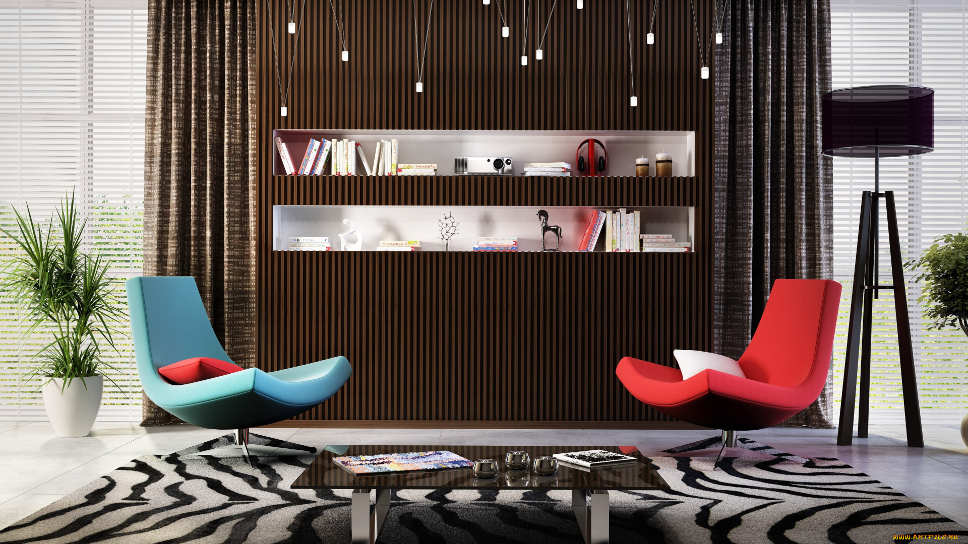 3д, графика, реализм, , realism, модерн, интерьер, мебель, дизайн, ковер, столик, кресла
