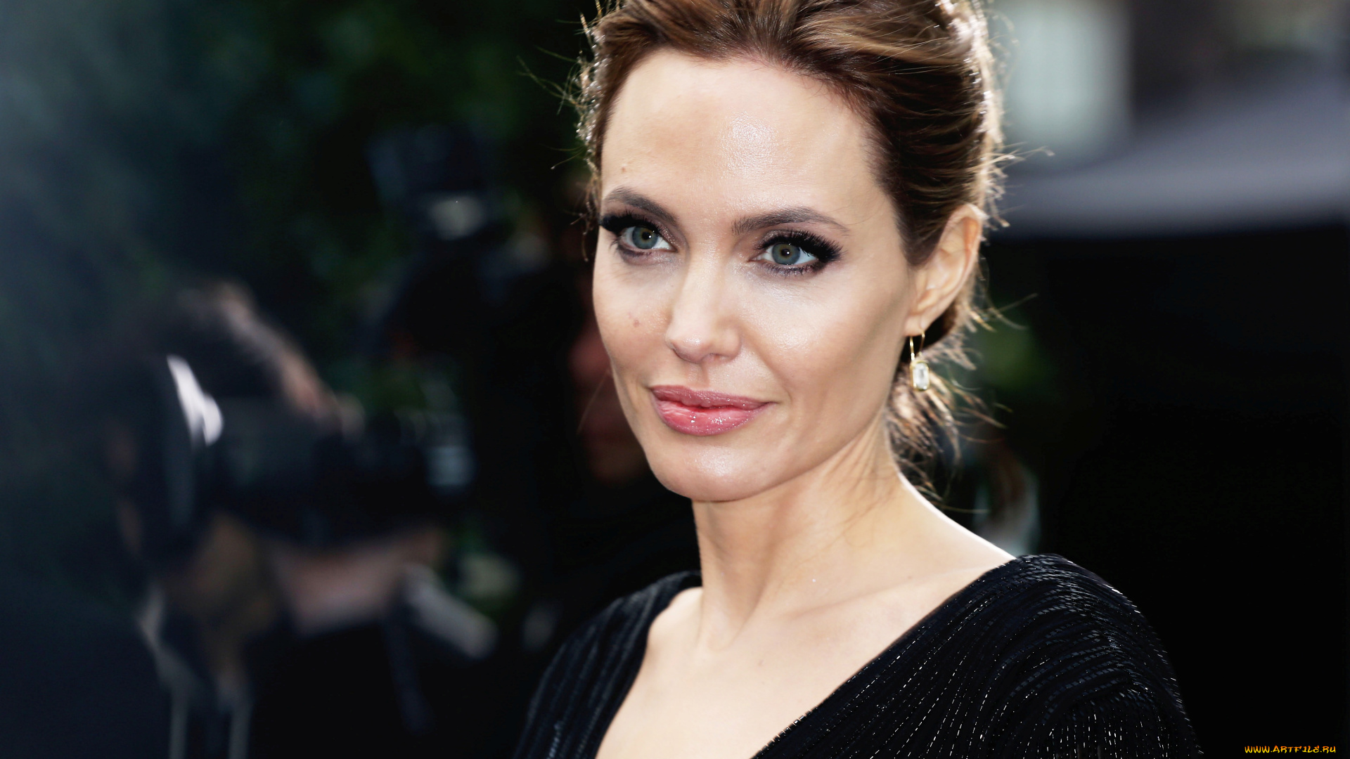 девушки, angelina, jolie, улыбка, лицо, актриса