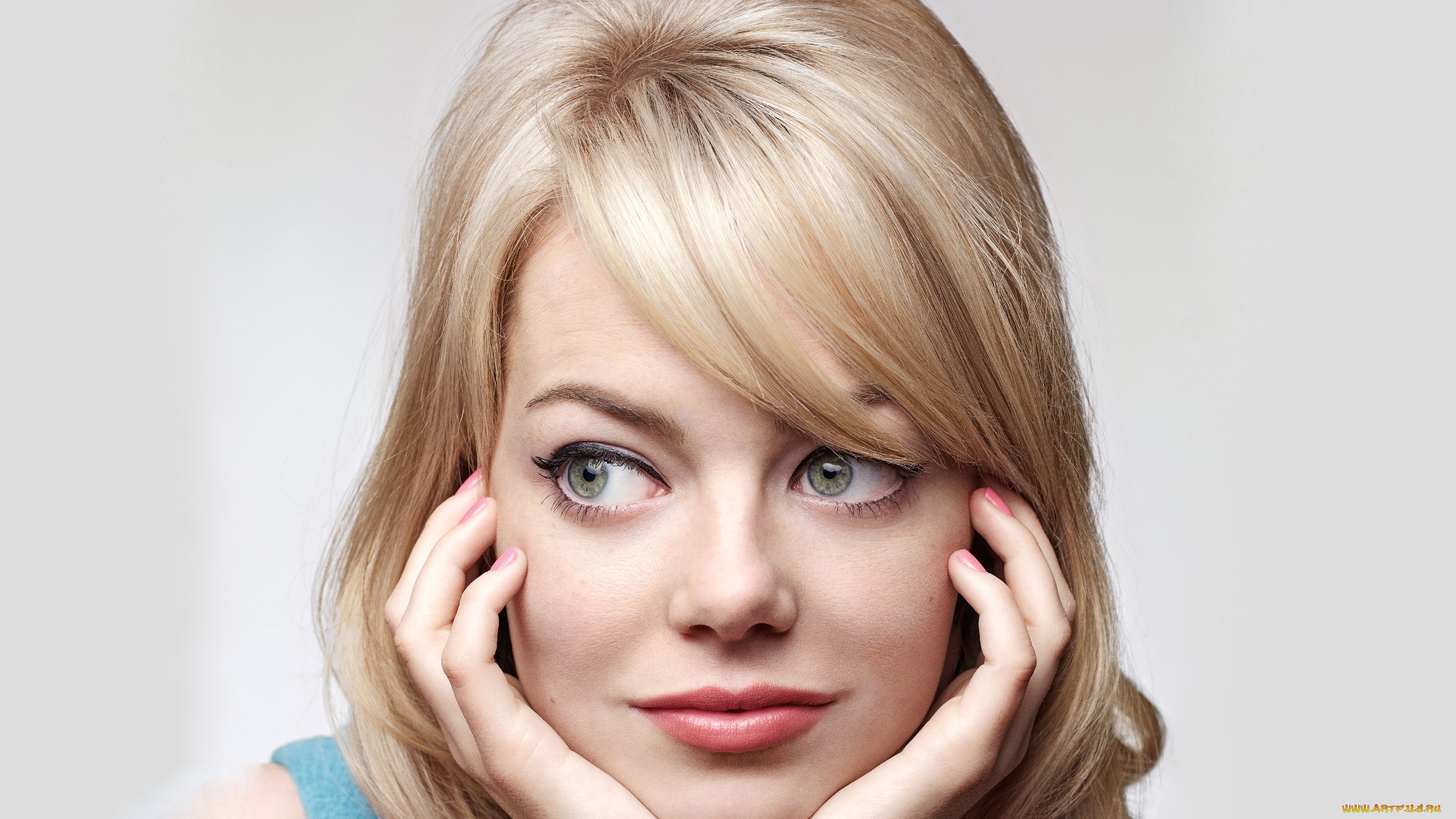 девушки, emma, stone, лицо, улыбка, блондинка
