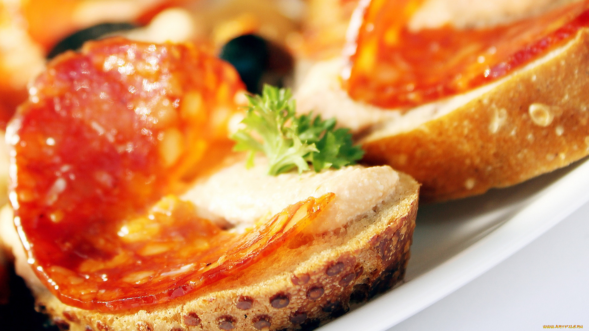 еда, бутерброды, , гамбургеры, , канапе, зелень, макро, колбаса