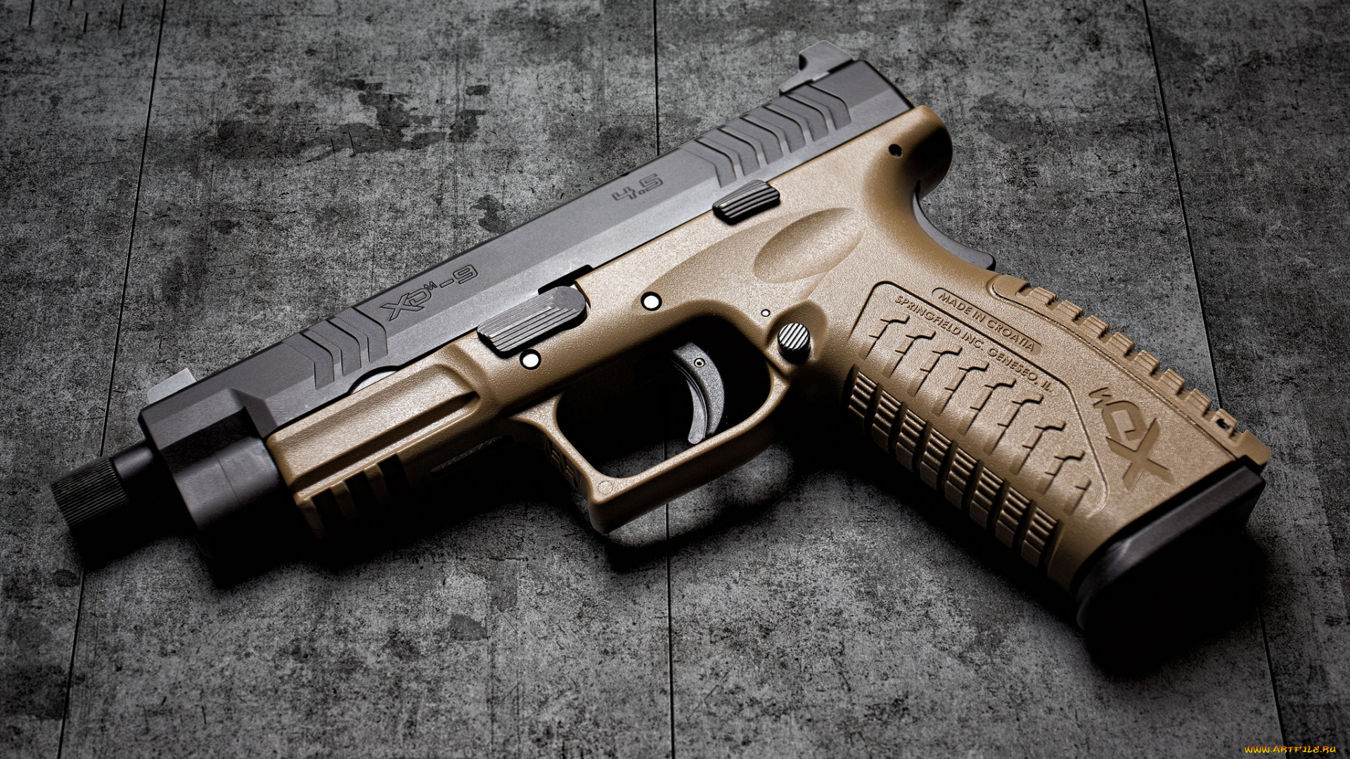 springfield, armory, xdmt, оружие, пистолеты, ствол