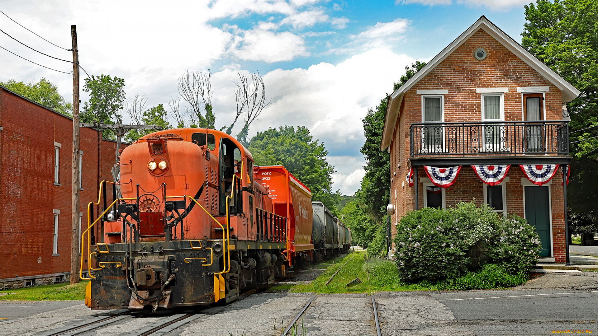 техника, поезда, локомотив, состав