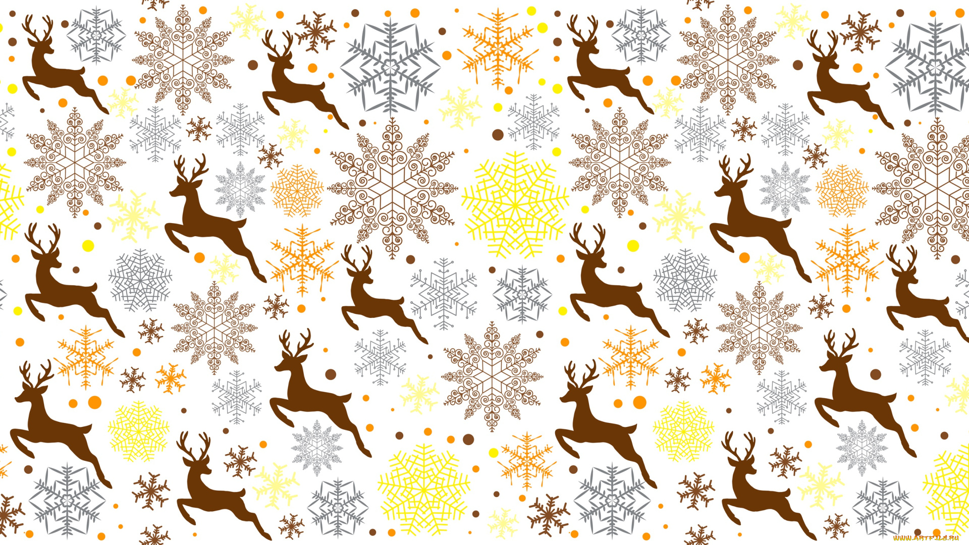 векторная, графика, животные, , animals, олень, животное, снежинки