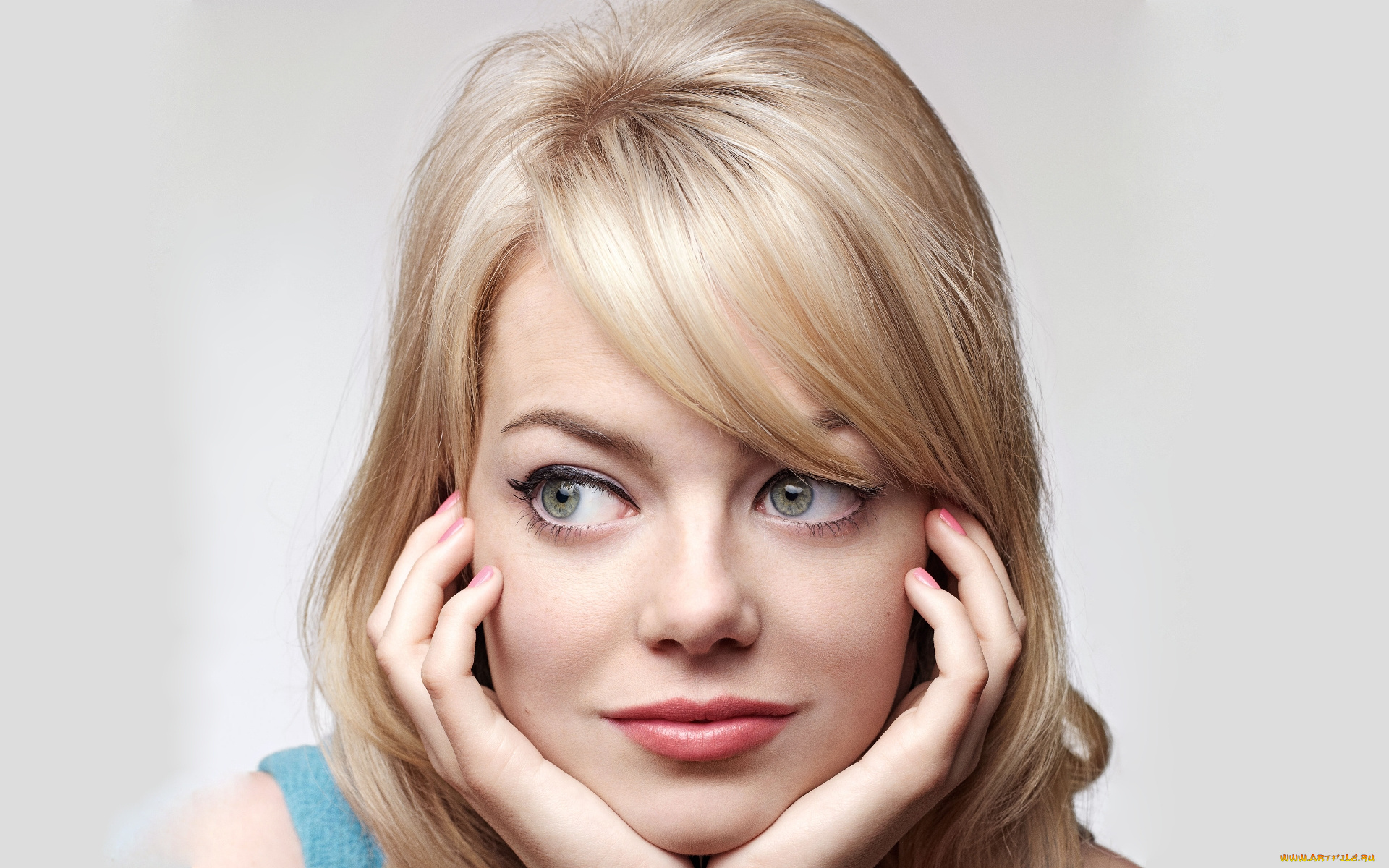 девушки, emma, stone, лицо, улыбка, блондинка