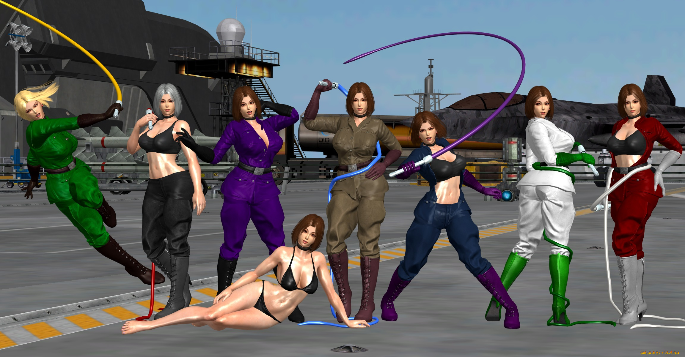 3д, графика, фантазия, , fantasy, девушки, взгляд, фон