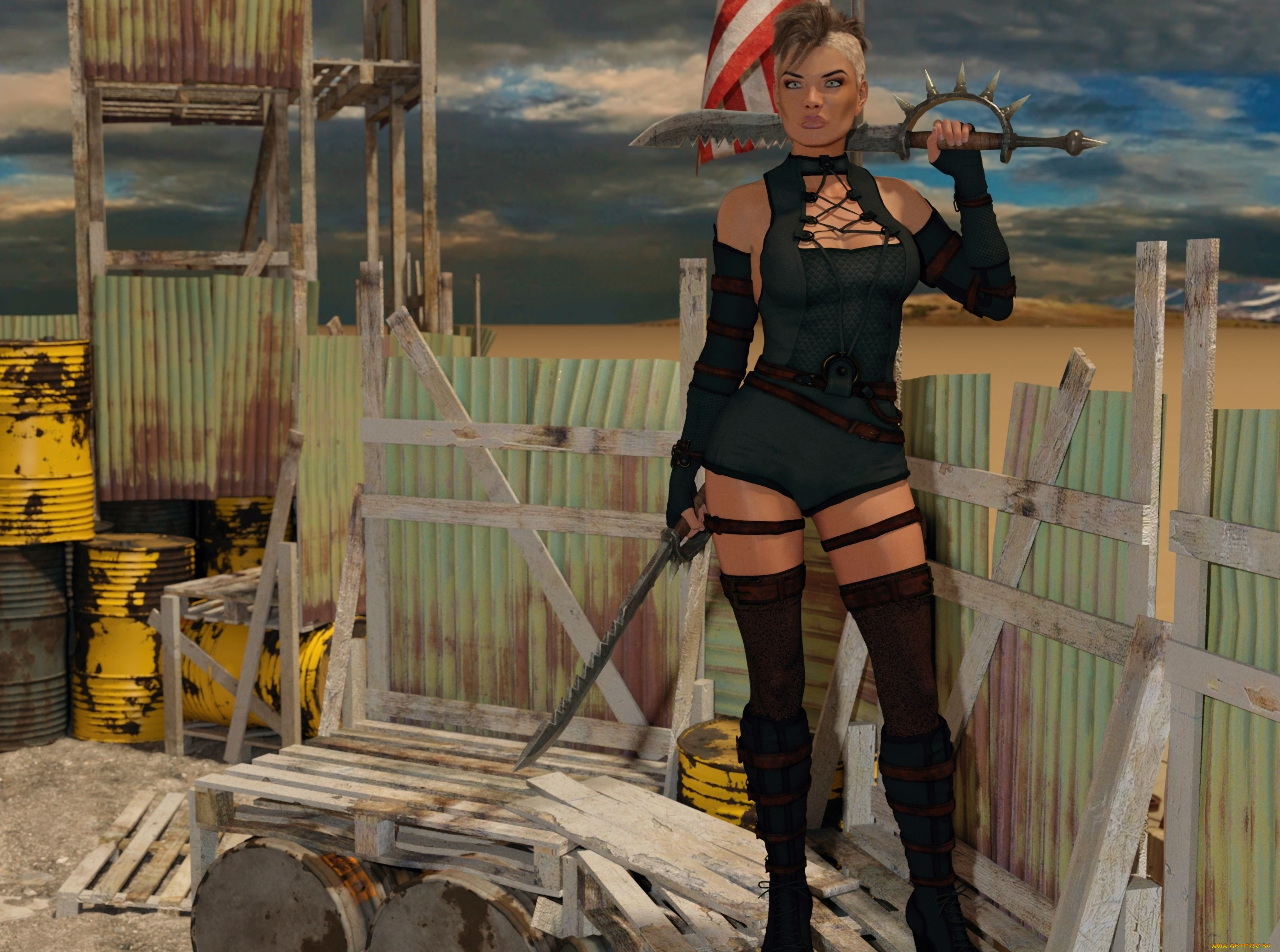 3д, графика, фантазия, , fantasy, девушка, взгляд, фон