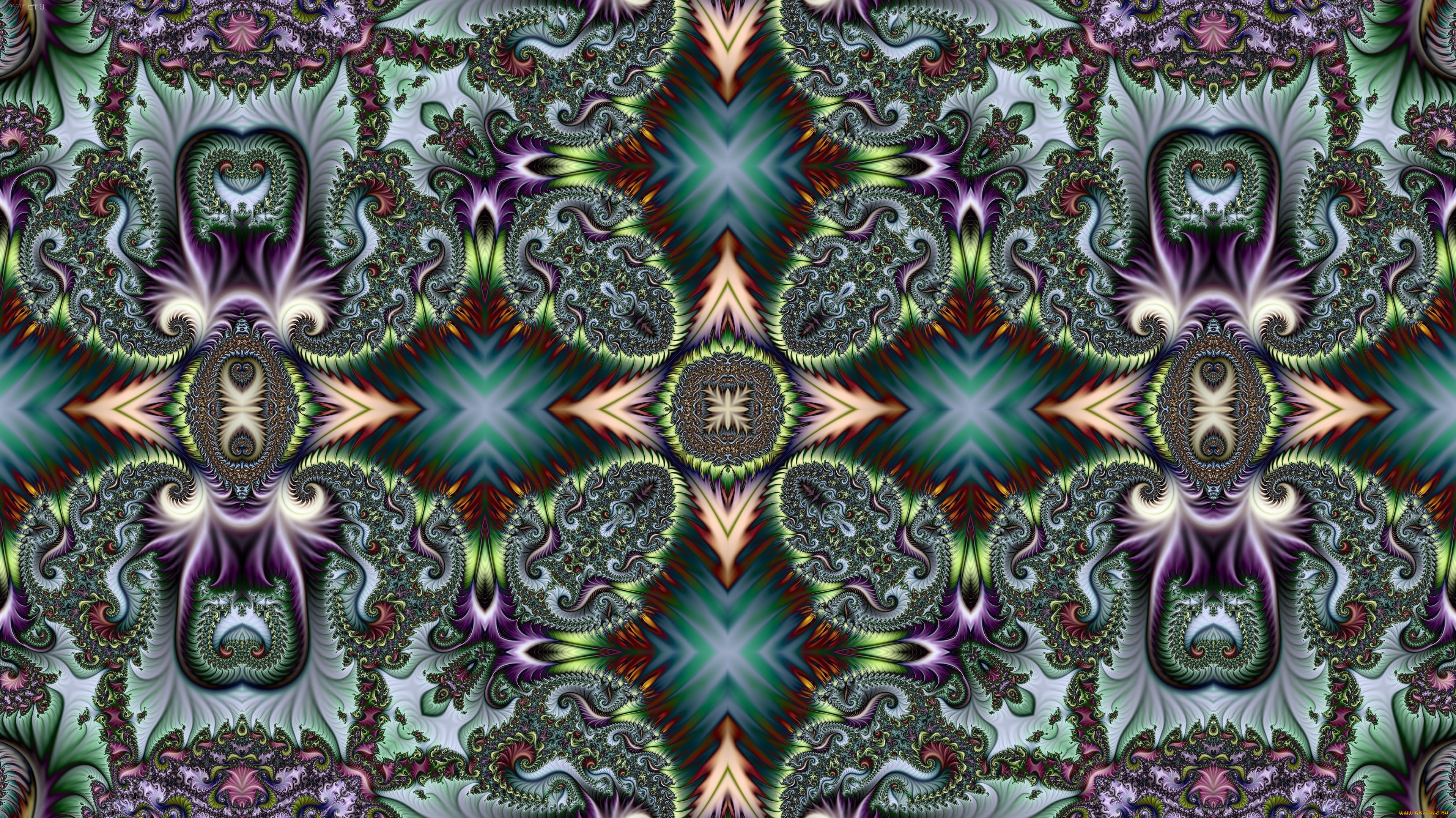 3д, графика, фракталы, , fractal, цвет, фон, узор