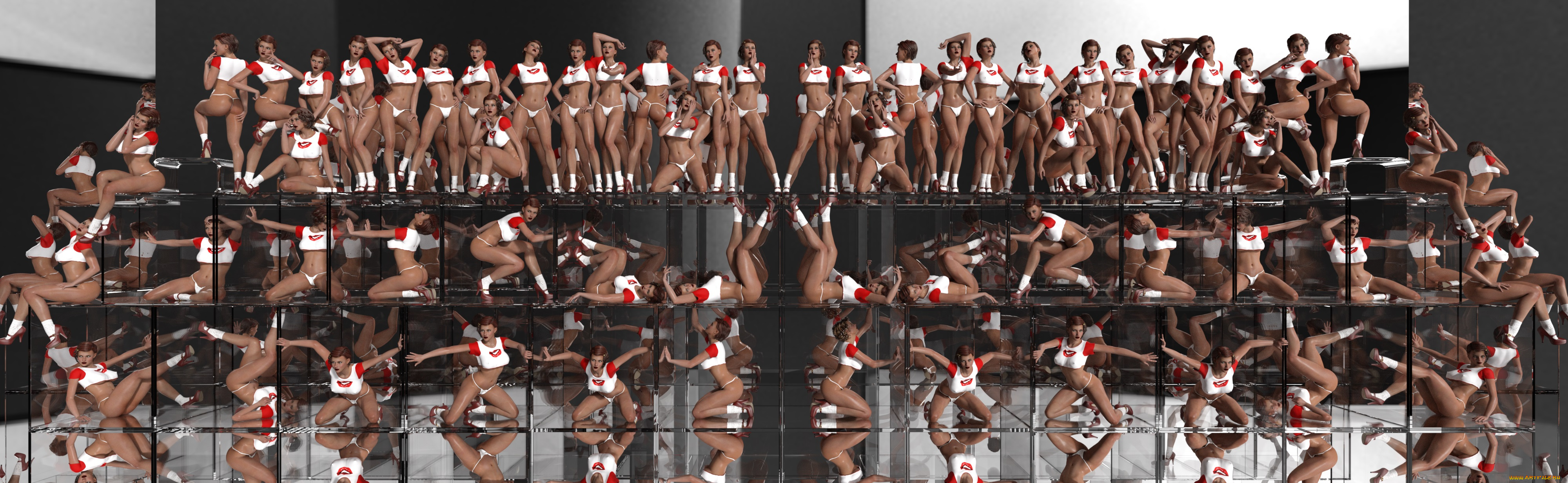 3д, графика, люди, , people, девушки, фон, взгляд